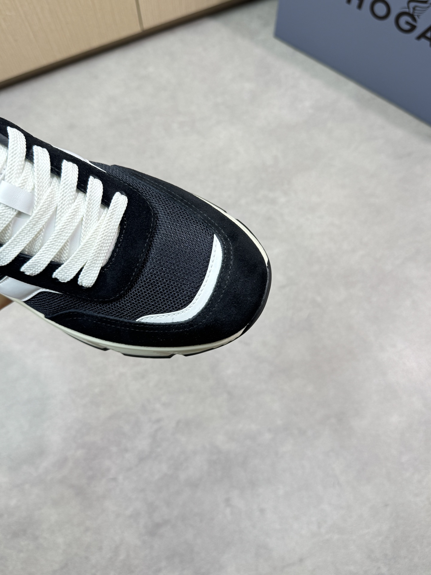 Hogan Men's Black Leather & Fabric Sneakers with Iconic 'H' Logo, Sizes 39-44 7 i1744651764 1293 5