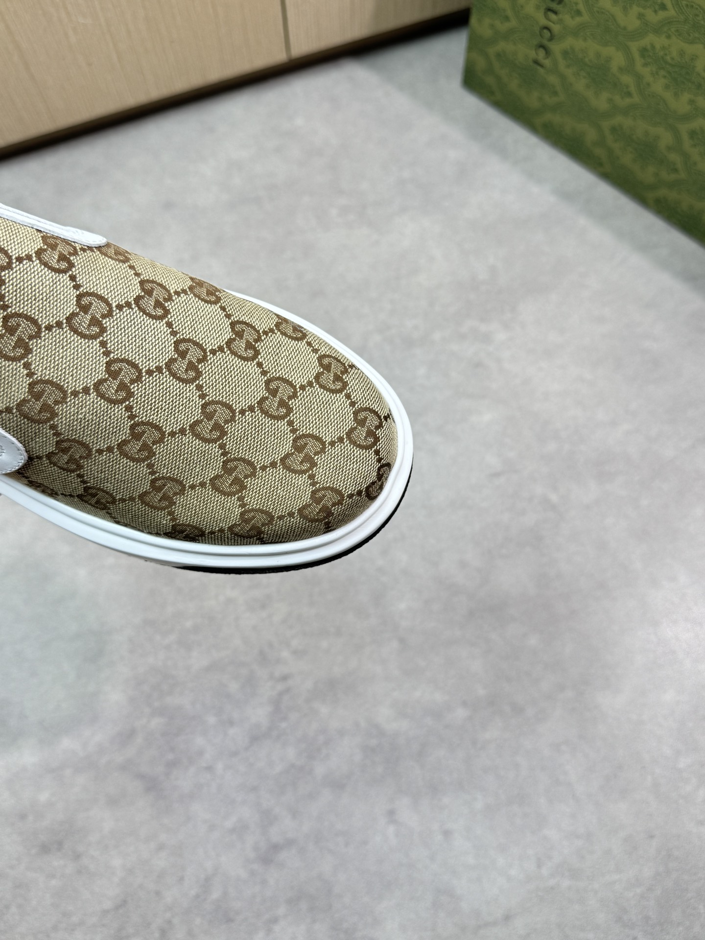 Gucci Slip-On Sneakers in GG Canvas with Leather Trim, Size 38-44 7 i1744737493 2349 5