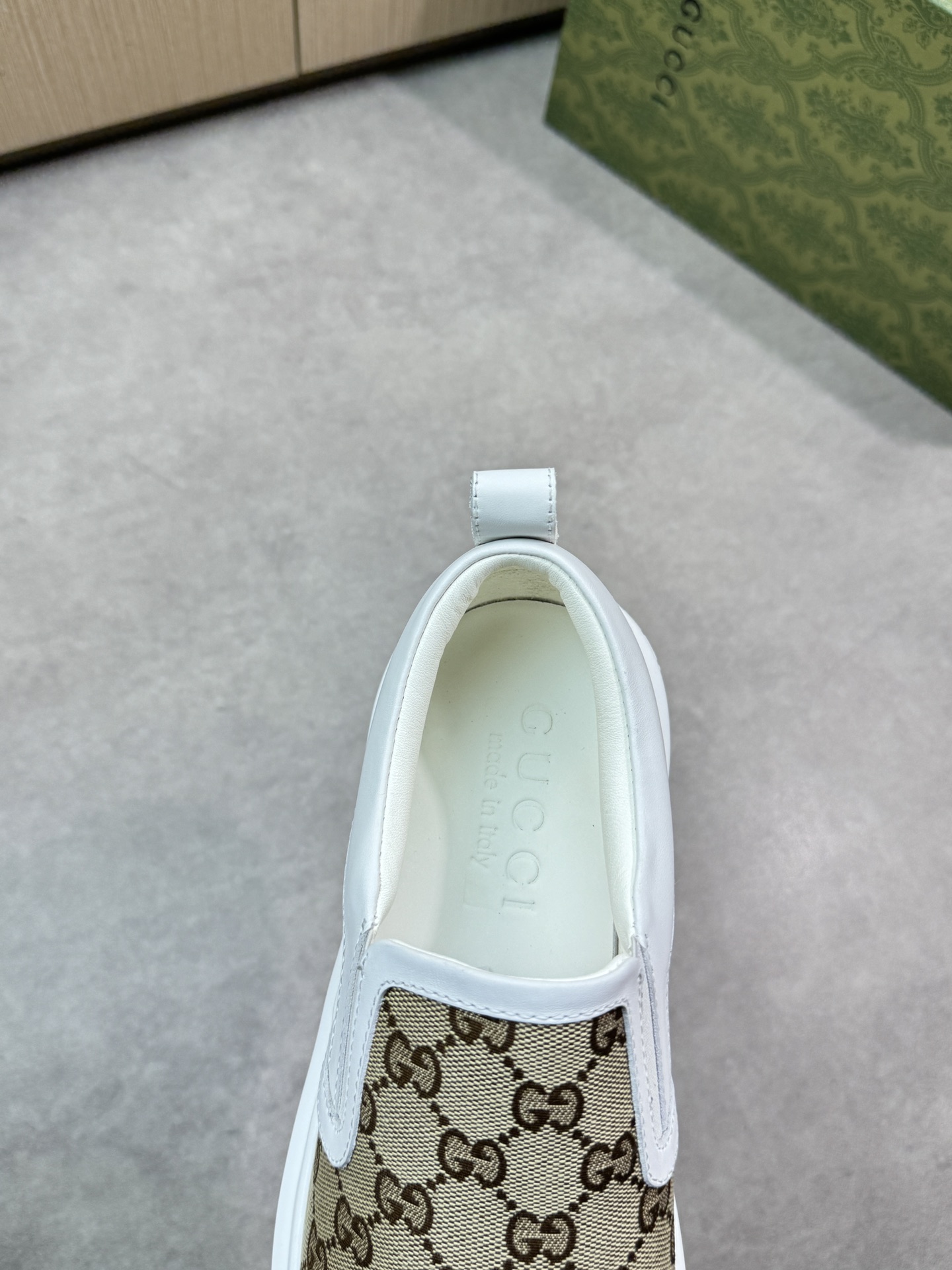 Gucci Slip-On Sneakers in GG Canvas with Leather Trim, Size 38-44 8 i1744737493 8347 6
