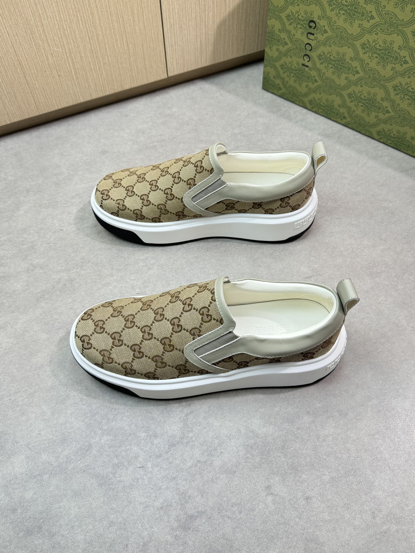 Gucci Slip-On Sneakers in Signature GG Canvas - Comfortable and Stylish 4 i1744737507 993 2