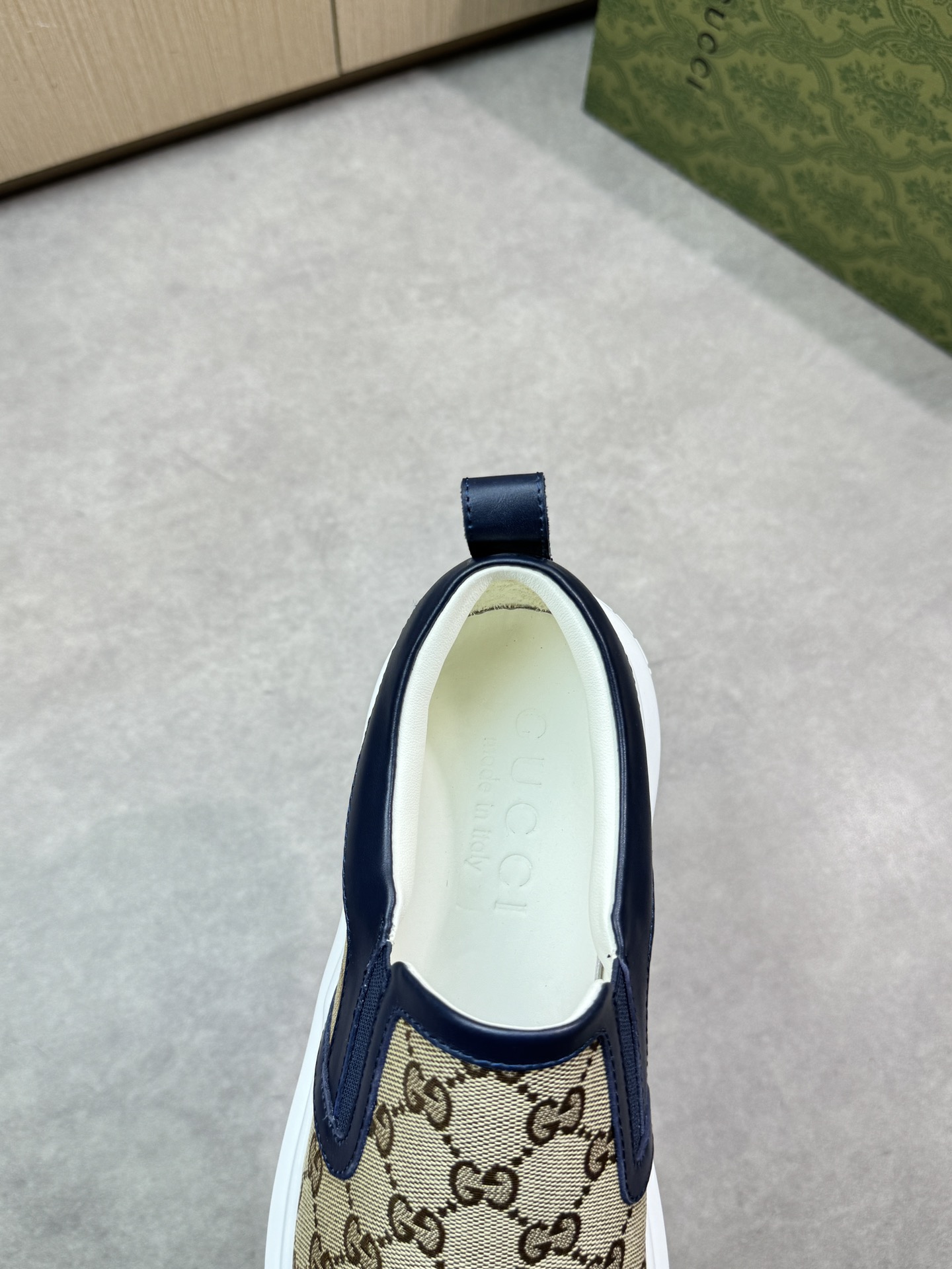 Gucci Slip-On Sneakers in Signature GG Canvas with Leather Trim - Size 38-44 8 i1744737525 218 6