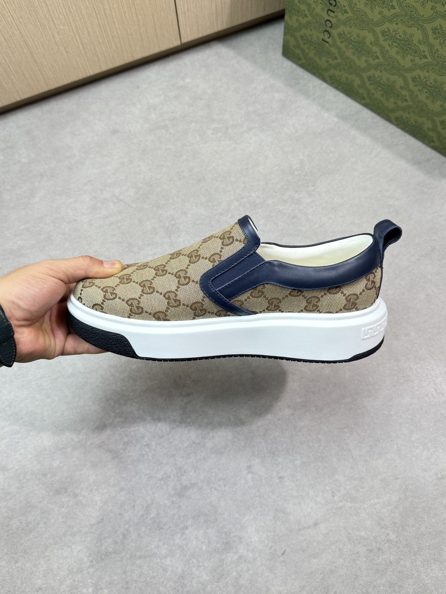 Gucci Slip-On Sneakers in Signature GG Canvas with Leather Trim - Size 38-44 6 i1744737525 6428 4