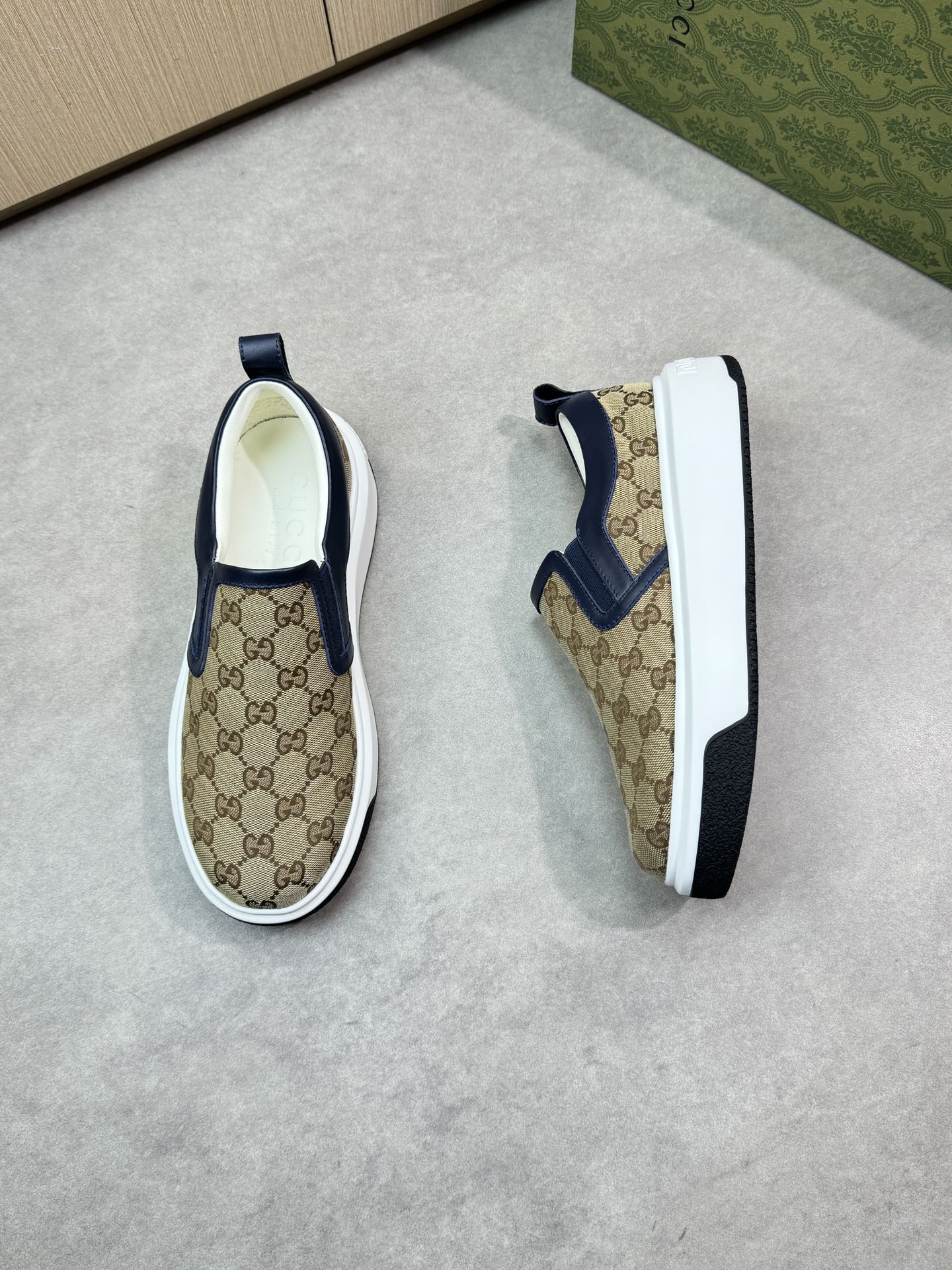 Gucci Slip-On Sneakers in Signature GG Canvas with Leather Trim - Size 38-44 3 i1744737525 7615 1