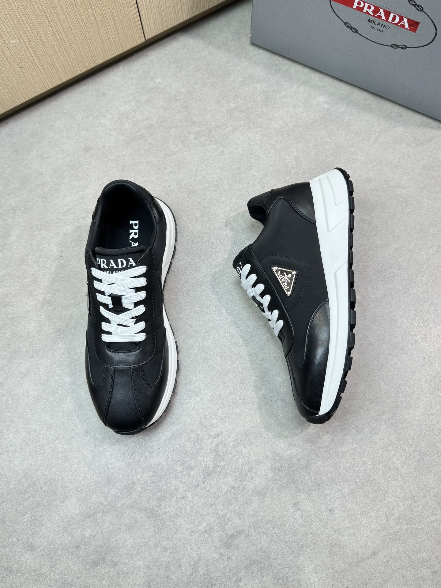 Prada Leather Sneakers for Men - Nappa Leather, TPU Rubber Sole 3 i1744824677 5969 1