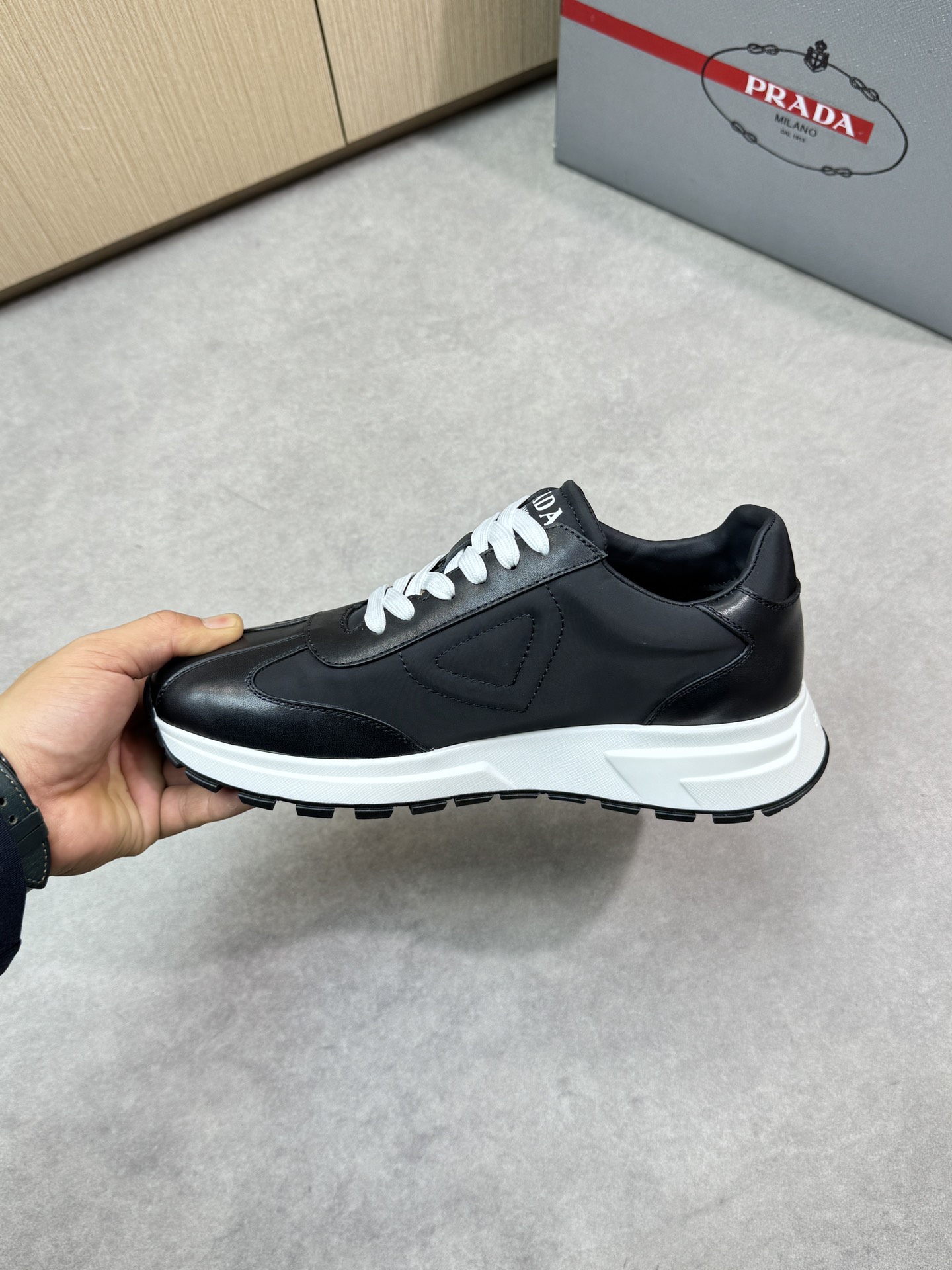 Prada Leather Sneakers for Men - Nappa Leather, TPU Rubber Sole 6 i1744824677 8113 4