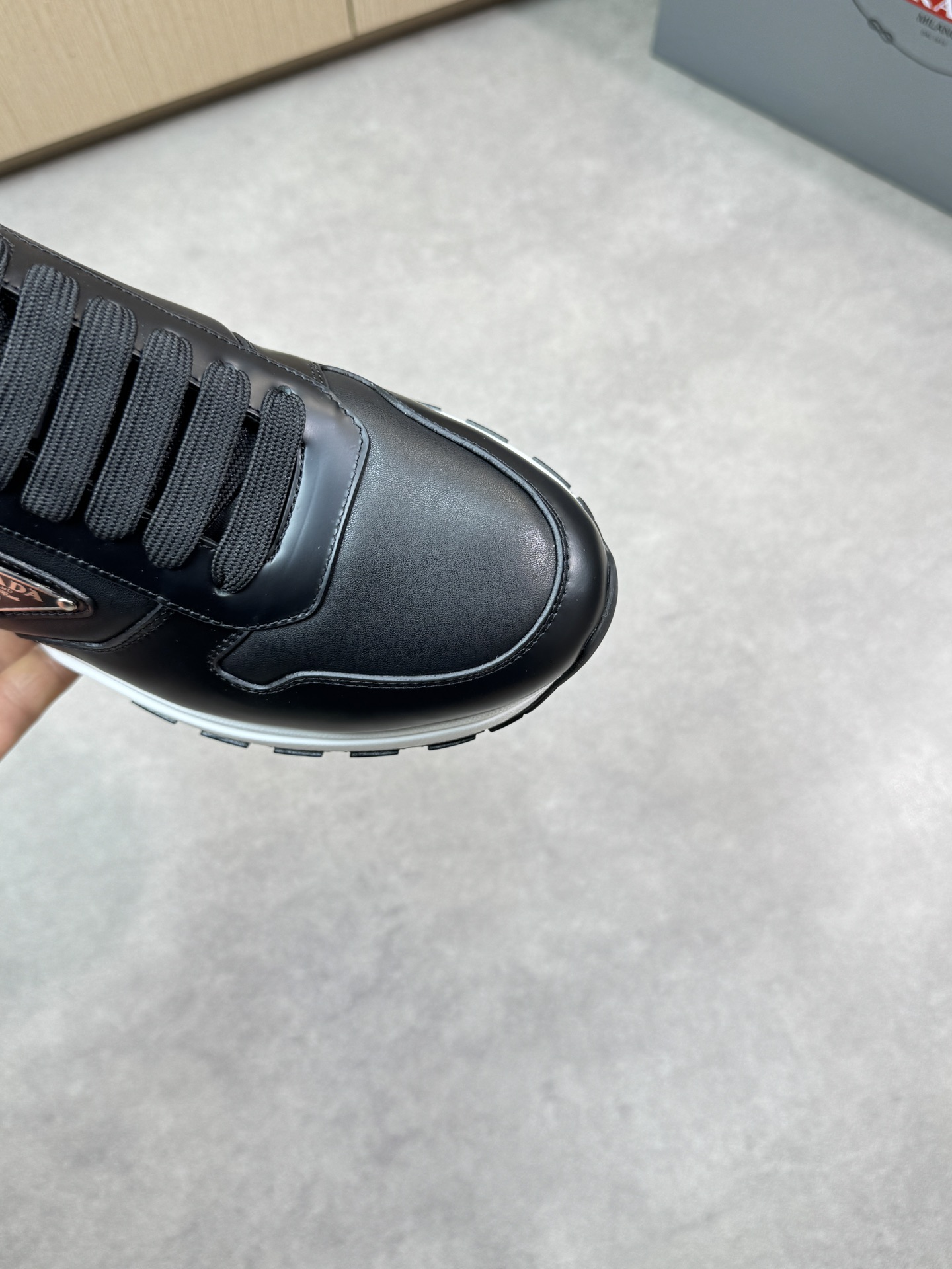 Prada Nappa Leather Sneakers Black, Classic Logo Accent, Comfortable Fit 7 i1744824933 9089 5