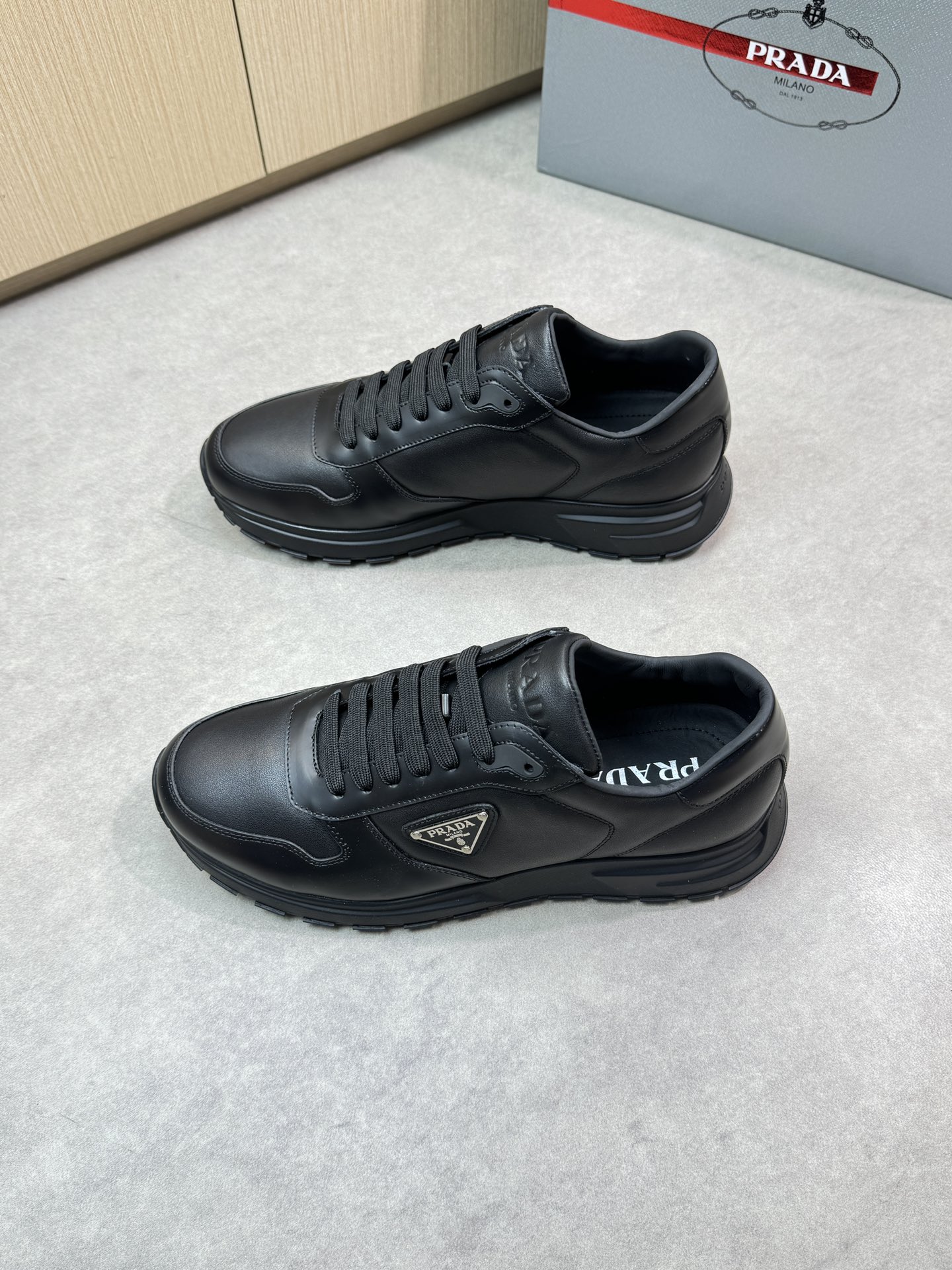 Prada Leather Sneakers - Nappa Leather, TPU Rubber Sole, Metal Hardware 4 i1744825018 9663 2