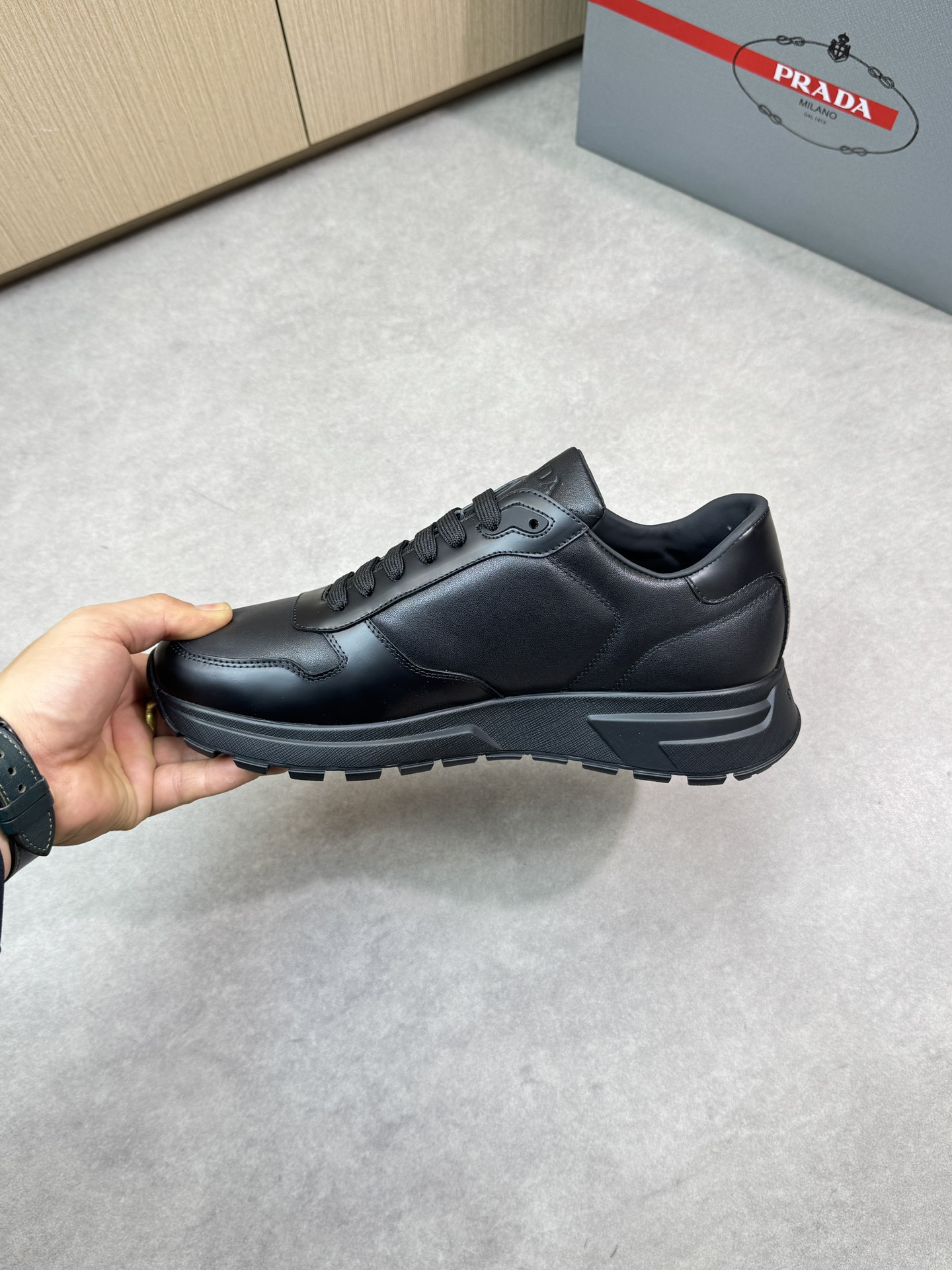 Prada Leather Sneakers - Nappa Leather, TPU Rubber Sole, Metal Hardware 6 i1744825018 9859 4