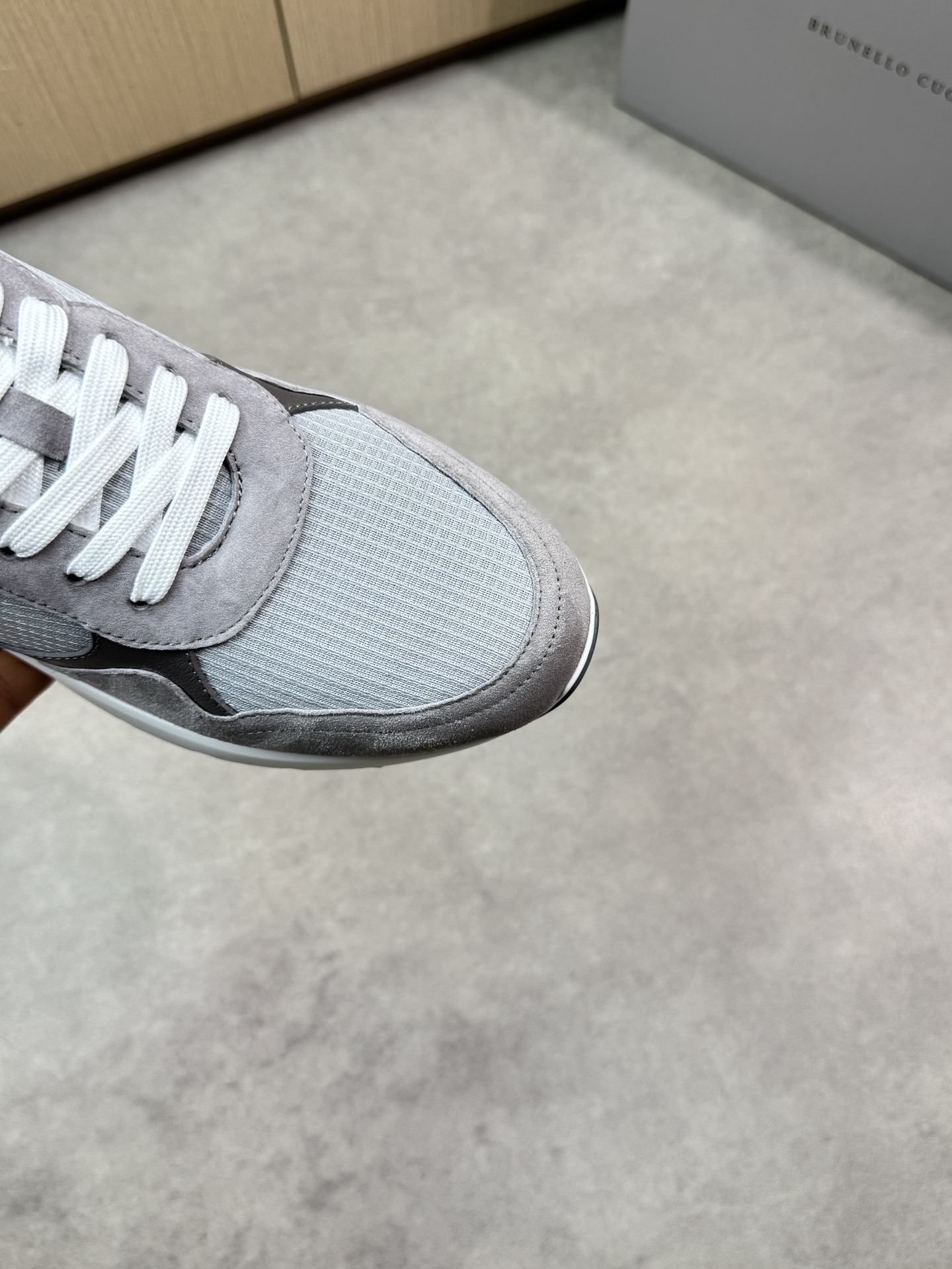 Brunello Cucinelli Men's Gray Suede & Leather Luxury Sneakers 7 i1744910718 9970 5