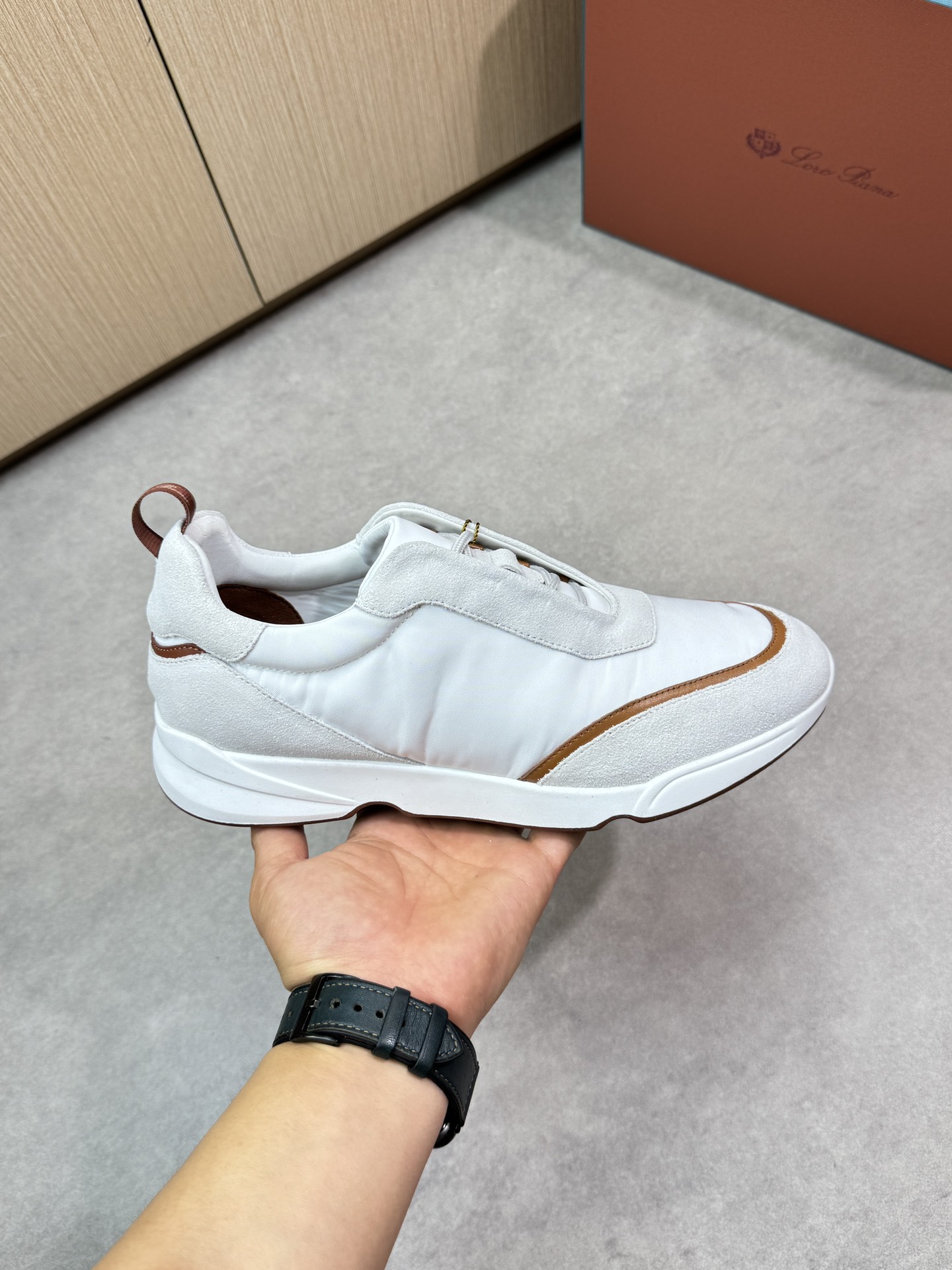 Loro Piana White Leather & Suede Casual Sneakers - Premium Quality 5 i1745081532 2979 3