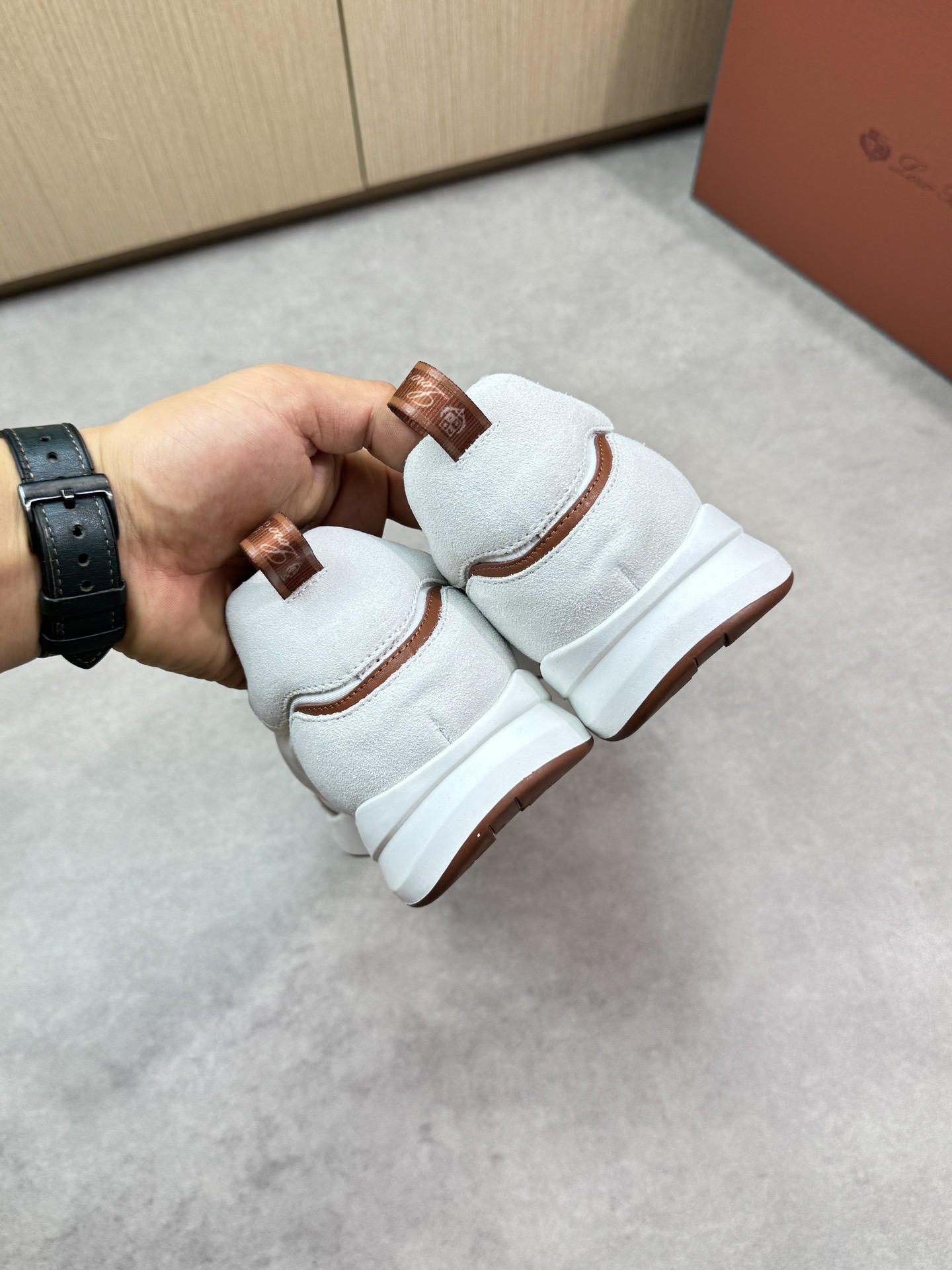 Loro Piana White Leather & Suede Casual Sneakers - Premium Quality 9 i1745081532 4783 7