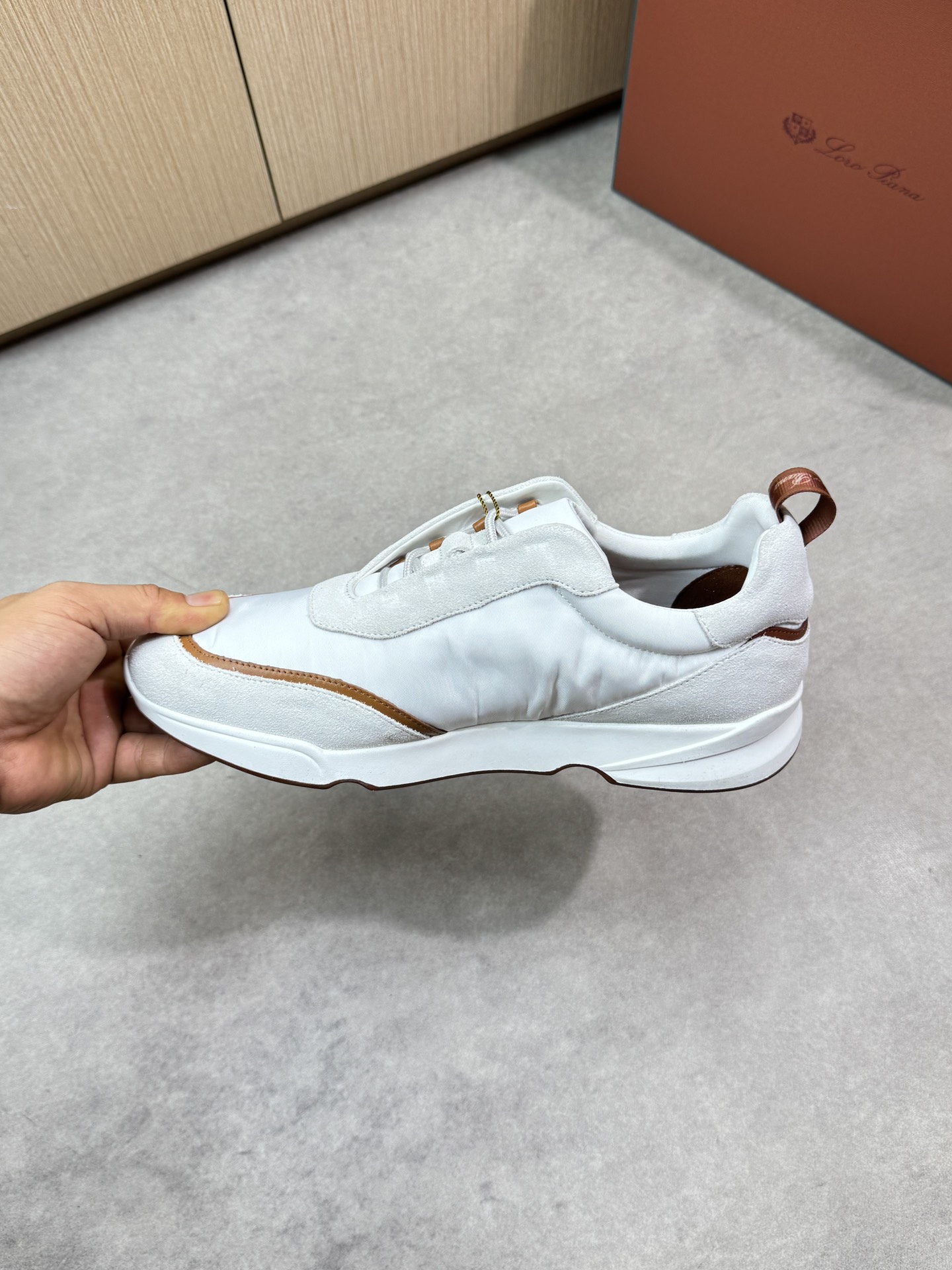 Loro Piana White Leather & Suede Casual Sneakers - Premium Quality 6 i1745081532 5869 4