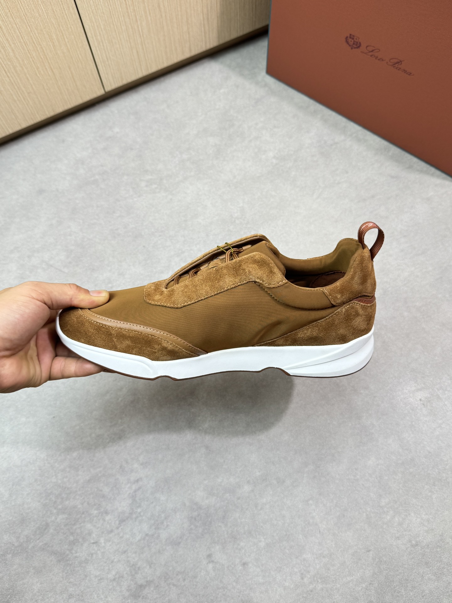 Loro Piana Men's Brown Suede & Canvas Casual Sneakers - Comfortable & Stylish 6 i1745081733 4172 4