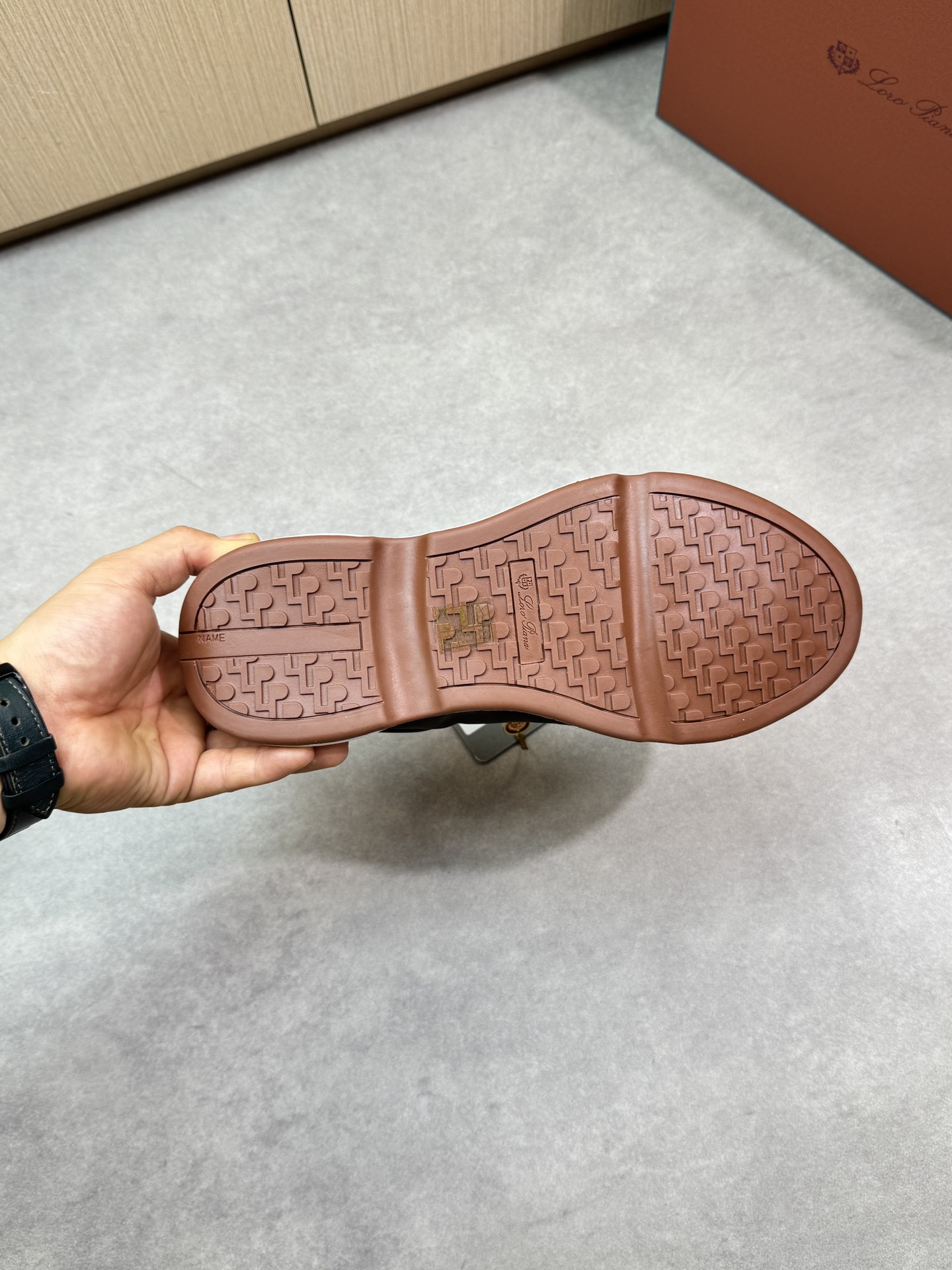 Loro Piana Men's Brown Suede & Canvas Casual Sneakers, Size 39-44 10 i1745081752 3186 8