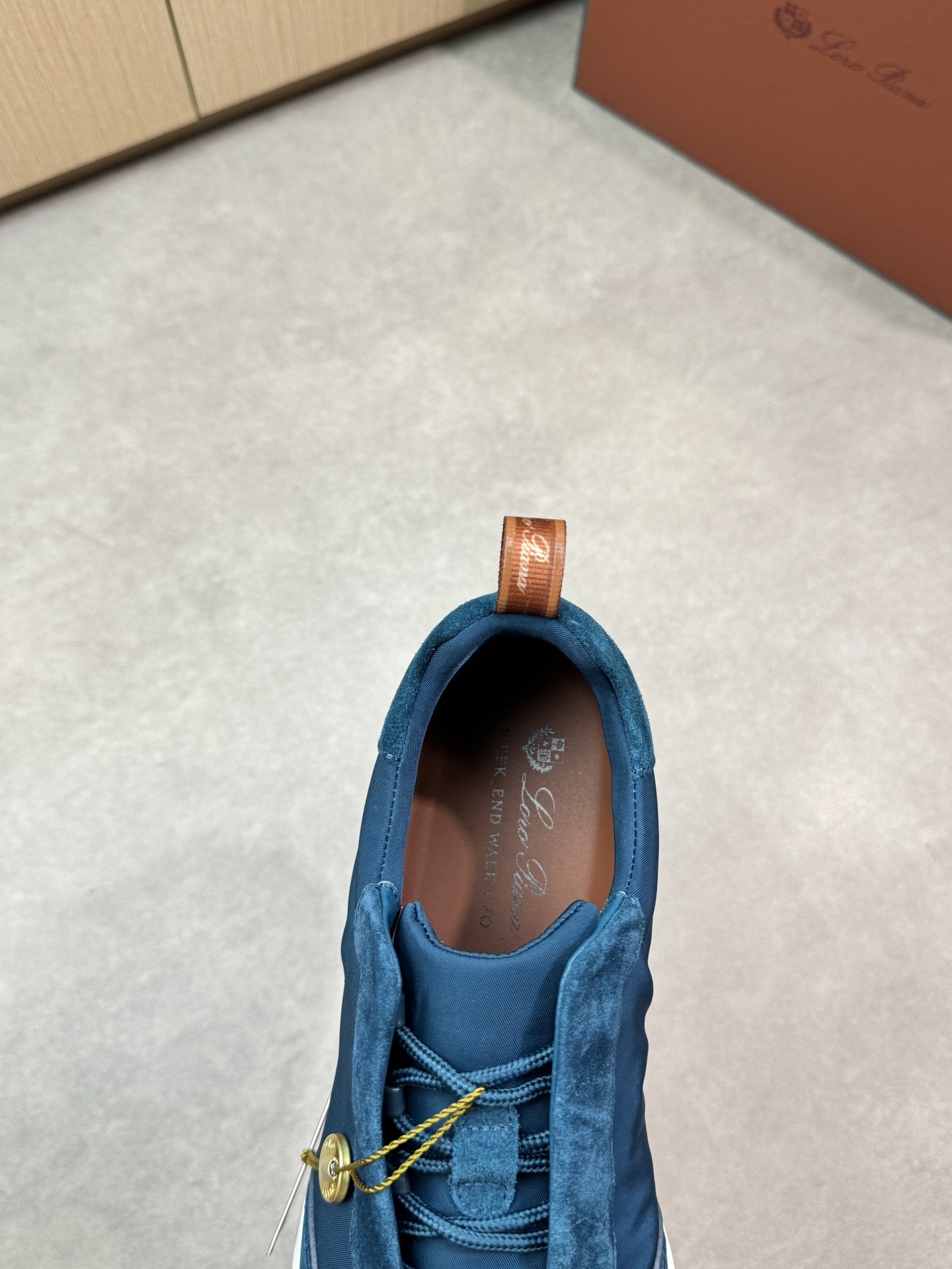 Loro Piana Men's Blue Suede and Canvas Luxury Sneakers, Sizes 39-44 8 i1745081768 2533 6