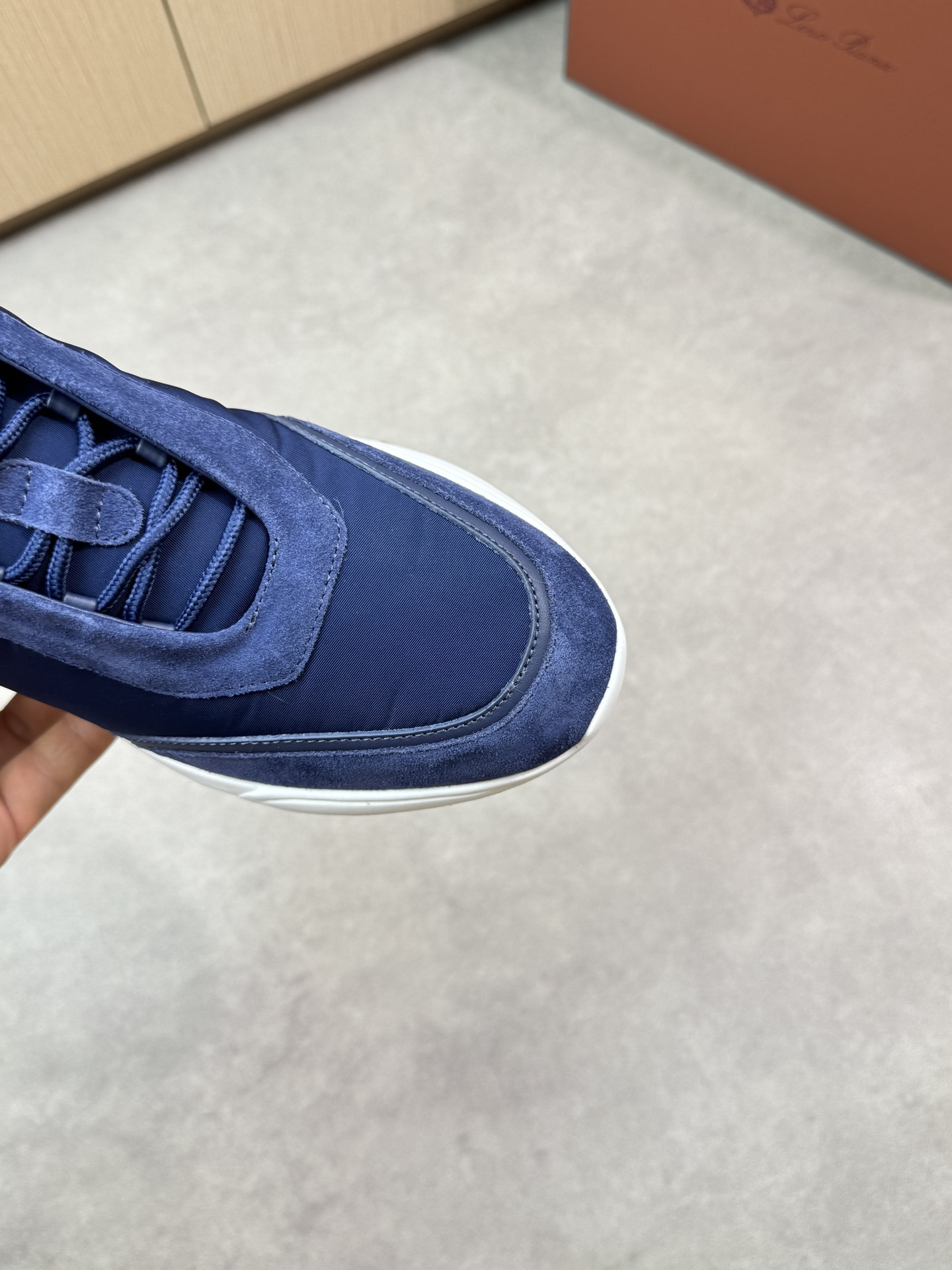 Loro Piana Men's Blue Suede & Canvas Casual Sneakers Size 39-44 7 i1745081782 1360 5