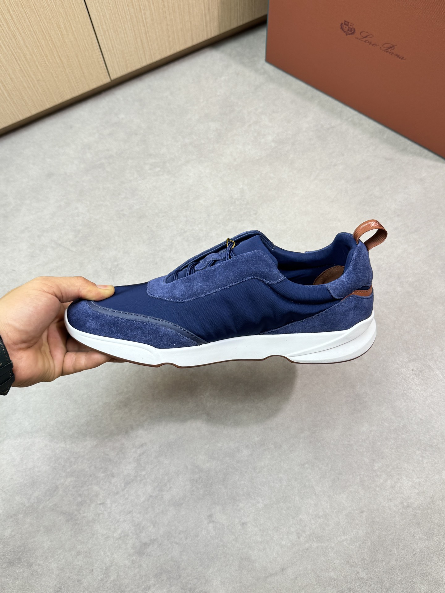 Loro Piana Men's Blue Suede & Canvas Casual Sneakers Size 39-44 6 i1745081782 169 4
