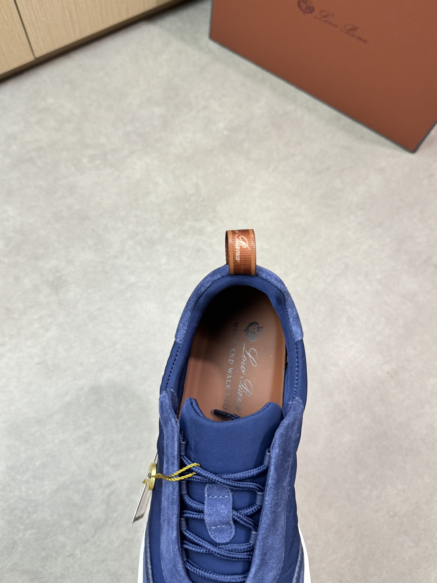 Loro Piana Men's Blue Suede & Canvas Casual Sneakers Size 39-44 8 i1745081782 9322 6