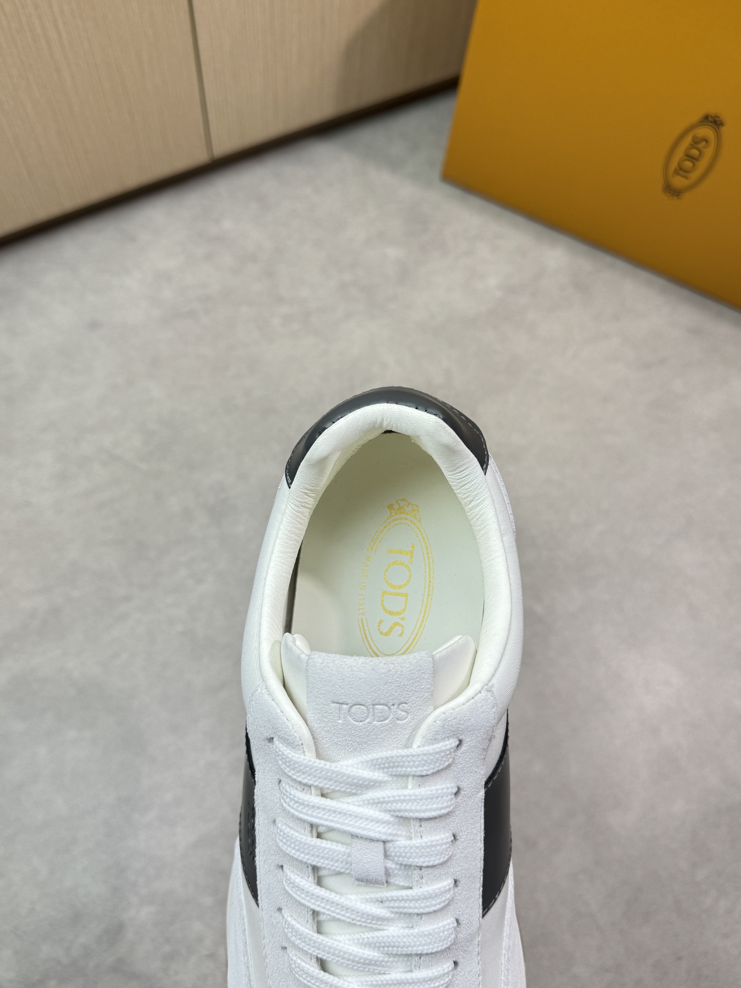 TOD'S Men's White Leather & Suede Lace-Up Sneakers, Casual Comfort Style 8 i1745271755 4617 6
