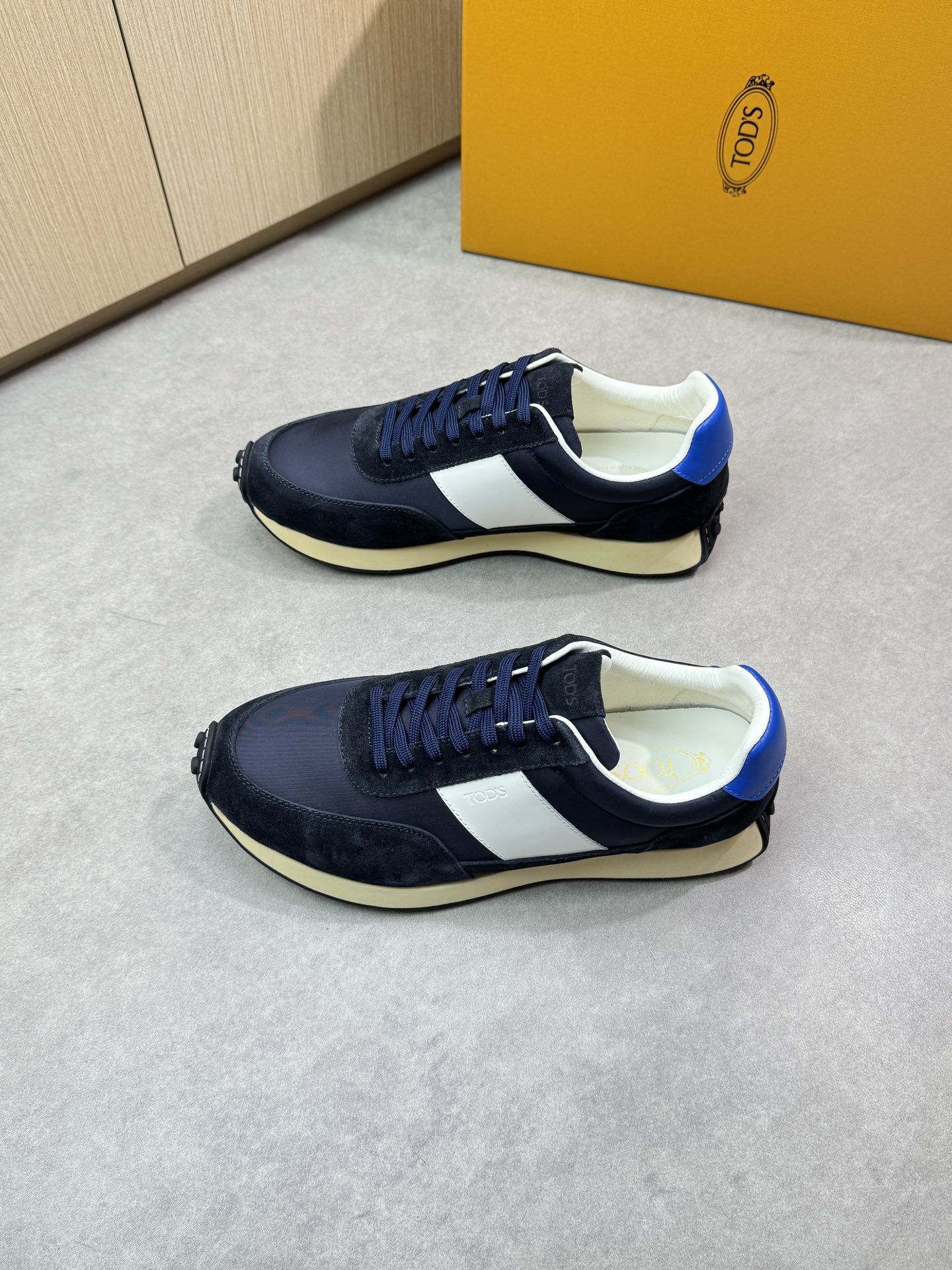 TOD'S Men's Leather & Suede Sneakers - Blue, White - Sizes 38-44 4 i1745271787 142 2
