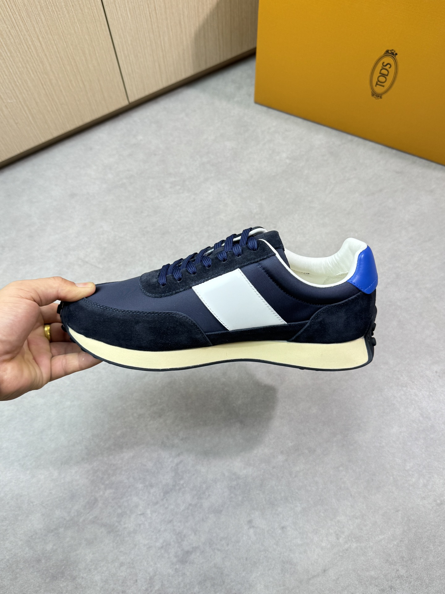 TOD'S Men's Leather & Suede Sneakers - Blue, White - Sizes 38-44 6 i1745271787 2073 4
