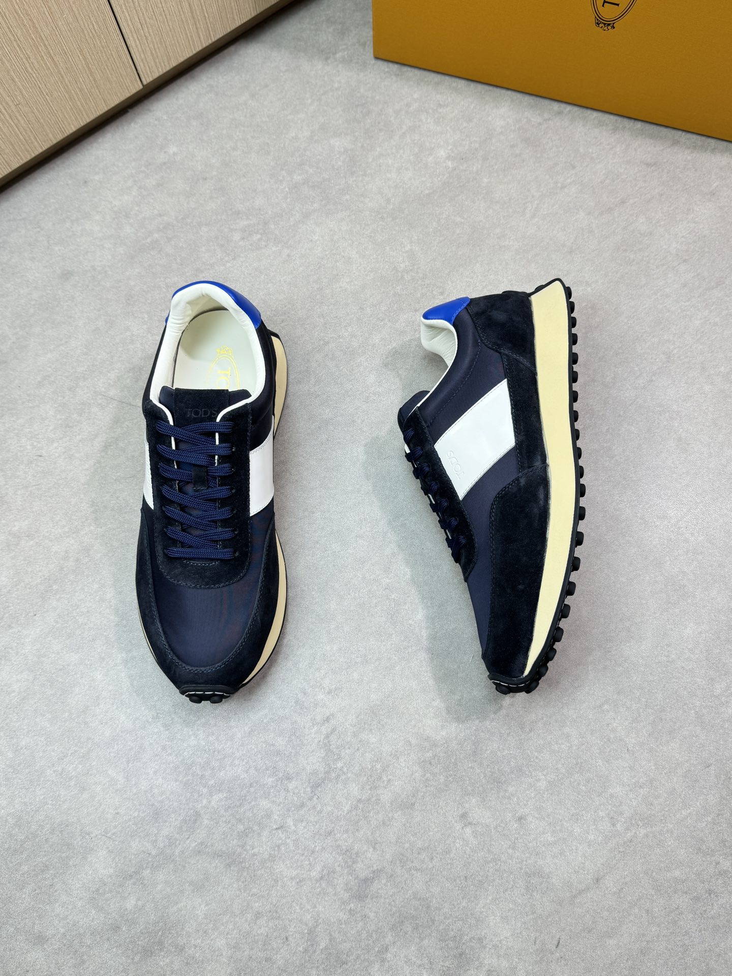 TOD'S Men's Leather & Suede Sneakers - Blue, White - Sizes 38-44 3 i1745271787 6326 1