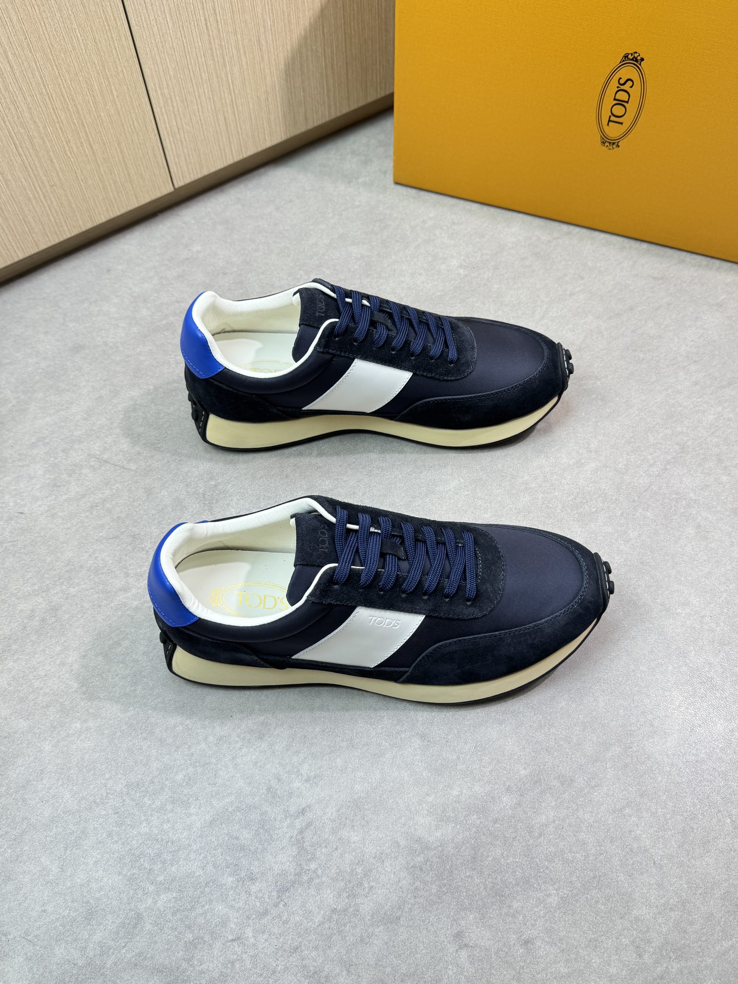 TOD'S Men's Leather & Suede Sneakers - Blue, White - Sizes 38-44 2 i1745271787 8551 0