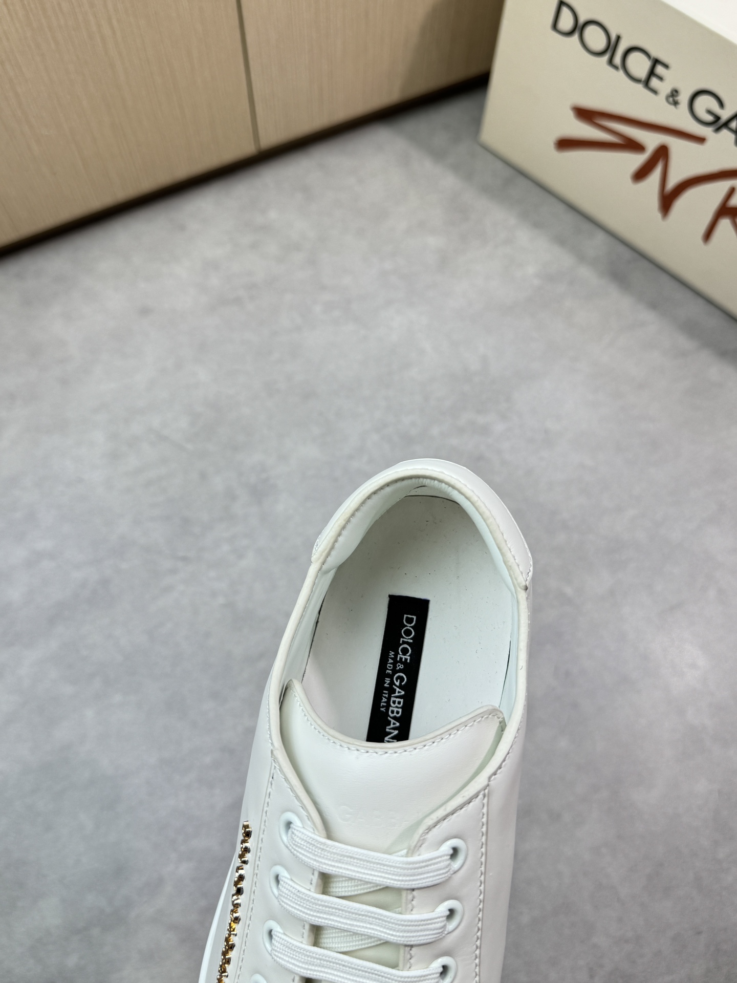 Dolce&Gabbana White Leather Sneakers with Logo, Size 39-44 8 i1746551342 9831 6