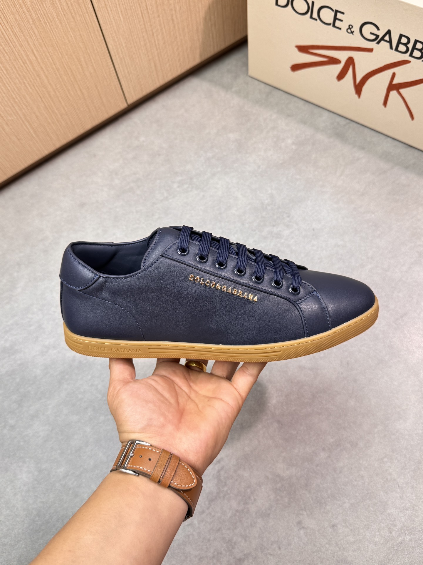 Dolce&Gabbana Leather Sneakers Casual Fashion Shoes for Men 5 i1746551484 5446 3