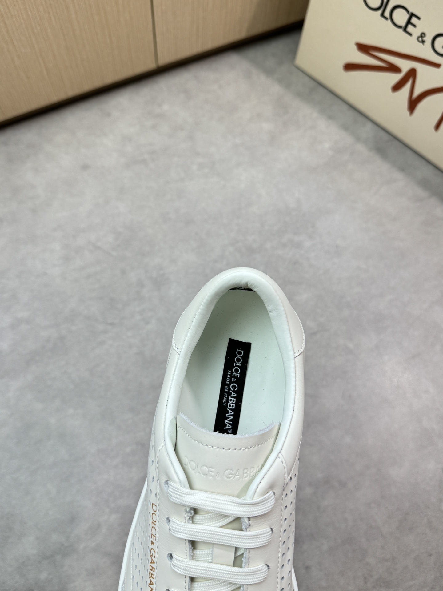 Dolce&Gabbana Leather White Sneakers Lace-up Casual Shoes for Men 8 i1746551862 3171 6