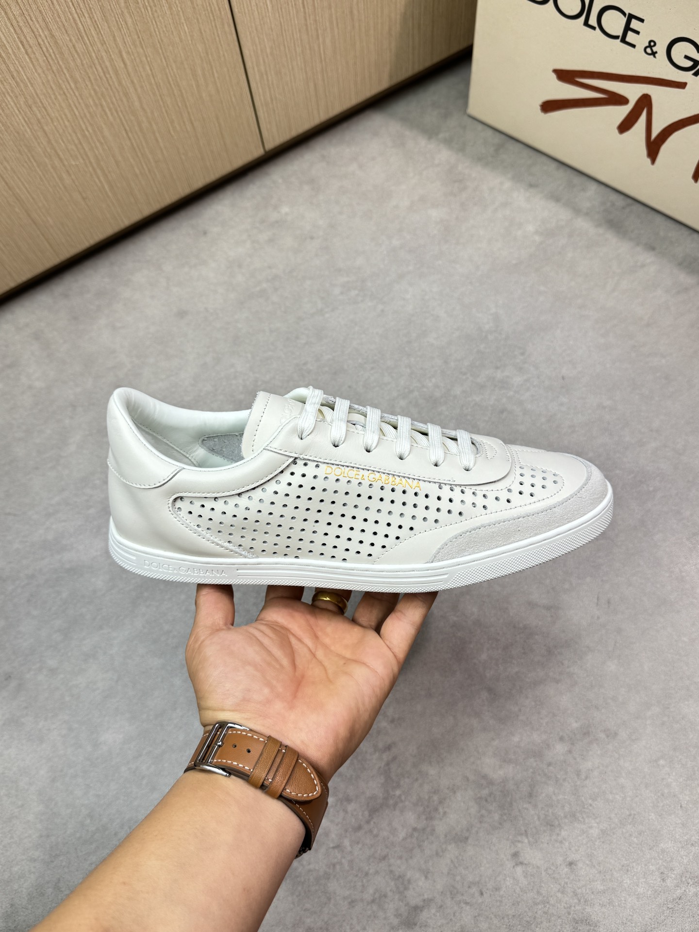 Dolce&Gabbana Leather White Sneakers Lace-up Casual Shoes for Men 5 i1746551862 5697 3
