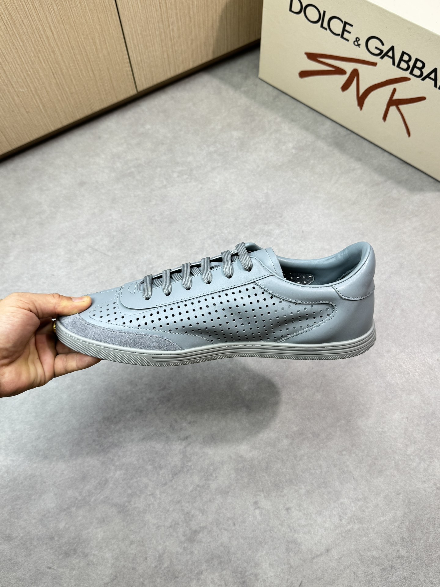Dolce&Gabbana Leather Sneakers, Perforated Design, Casual Trainer 6 i1746551974 5212 4