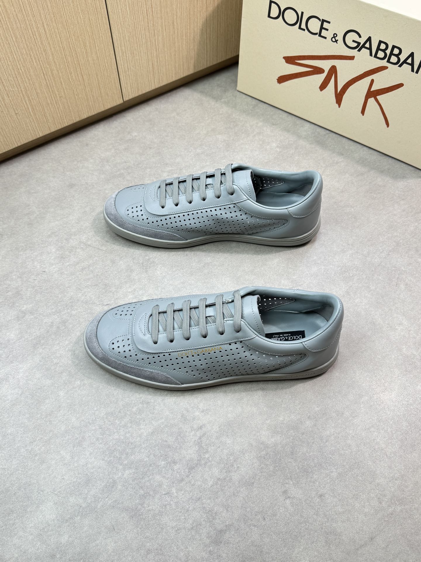 Dolce&Gabbana Leather Sneakers, Perforated Design, Casual Trainer 4 i1746551974 6346 2
