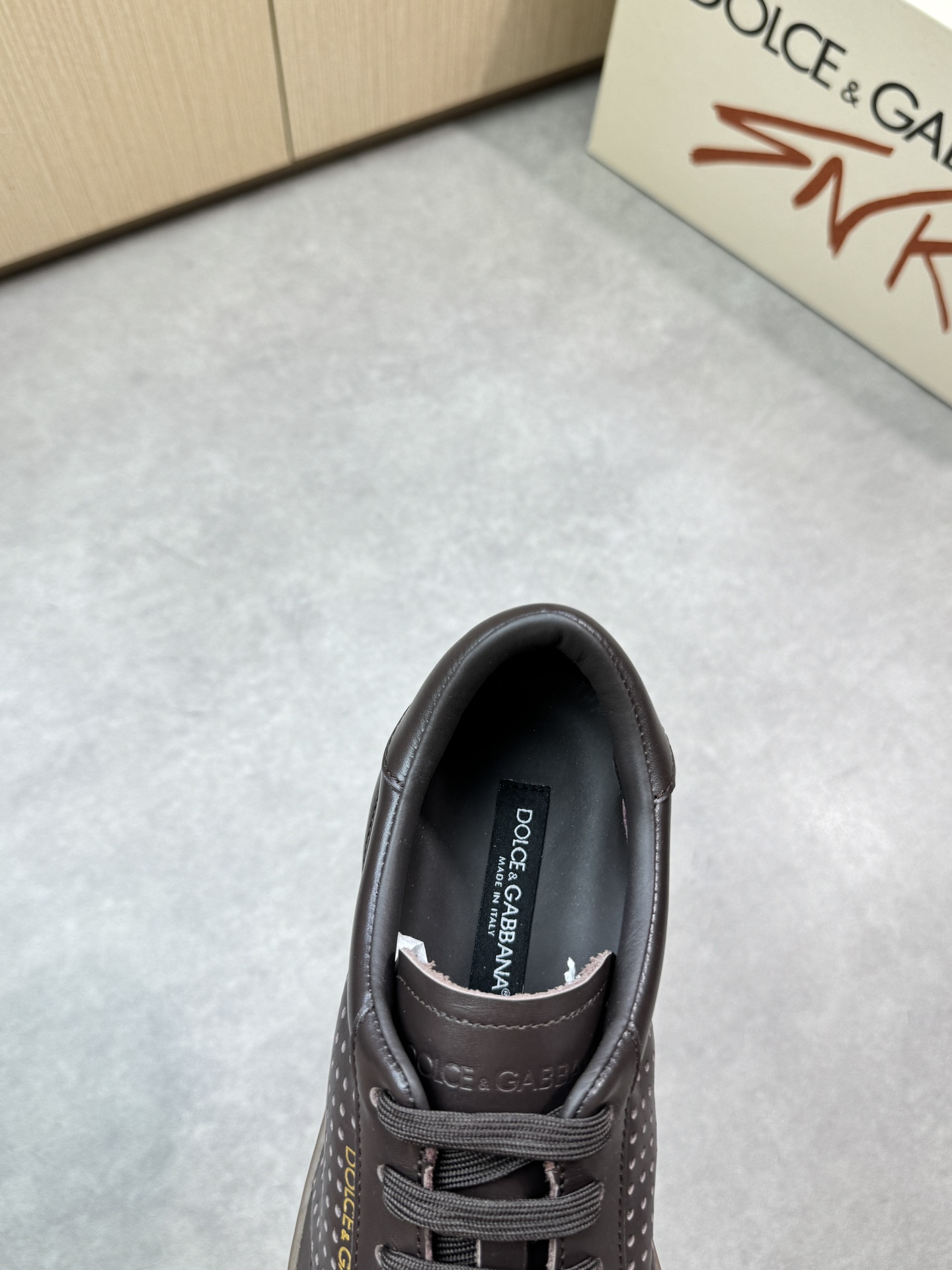 Dolce&Gabbana Leather Sneaker, Brown, Men, Size 39-44 8 i1746551997 2397 6