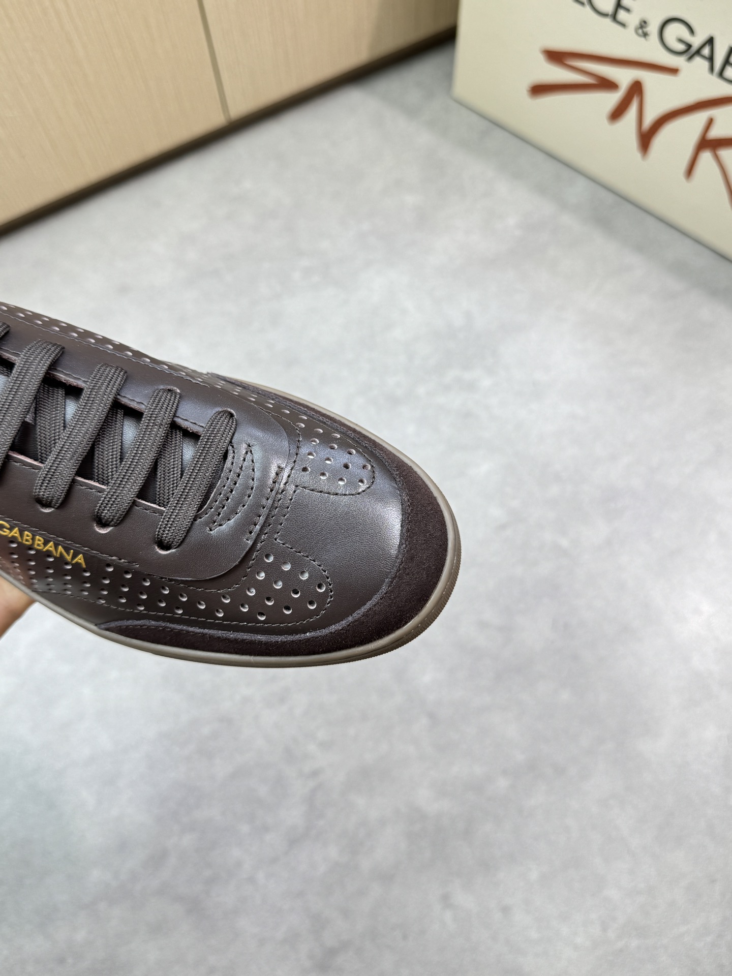 Dolce&Gabbana Leather Sneaker, Brown, Men, Size 39-44 7 i1746551997 400 5
