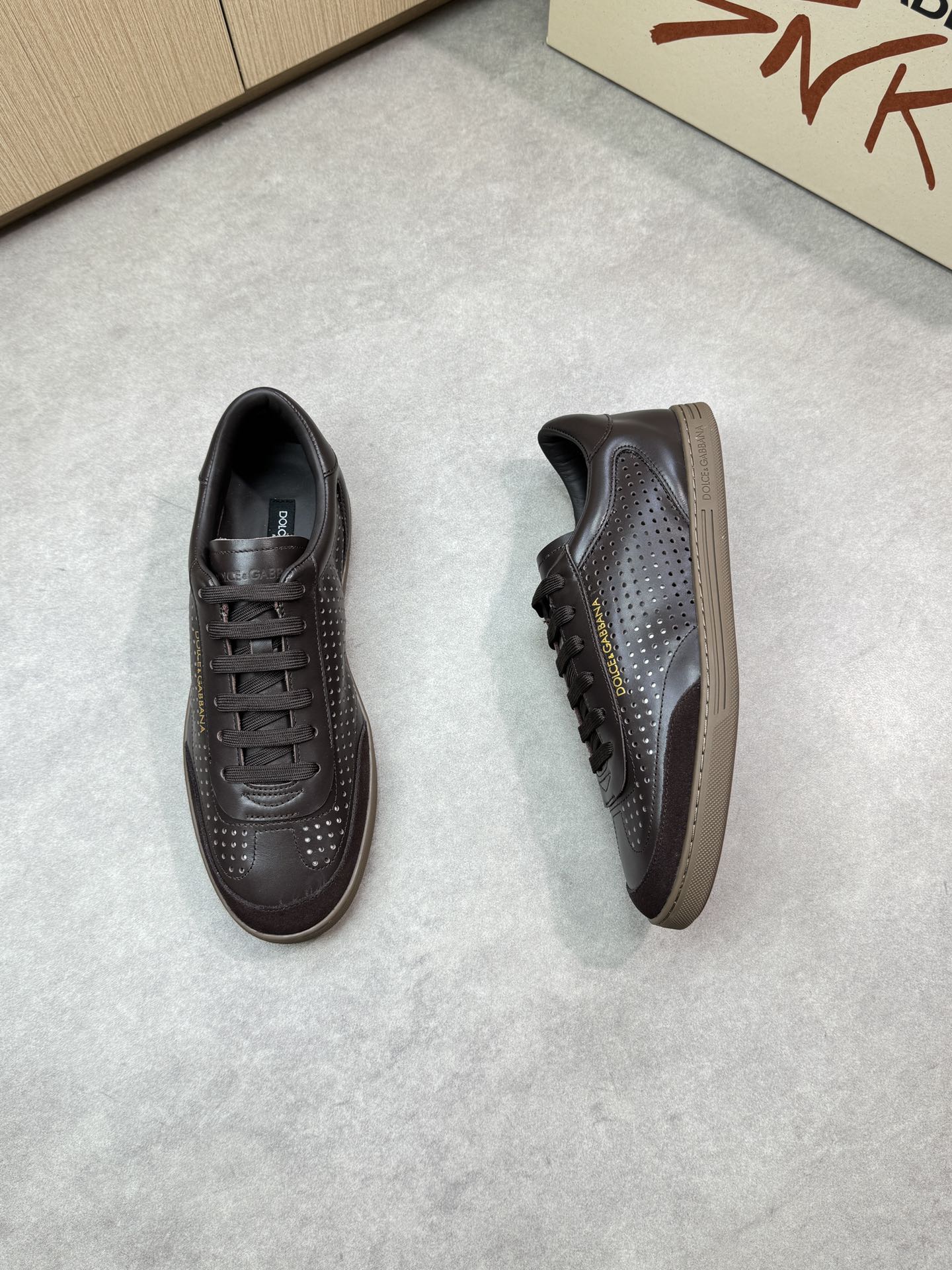 Dolce&Gabbana Leather Sneaker, Brown, Men, Size 39-44 3 i1746551997 9580 1