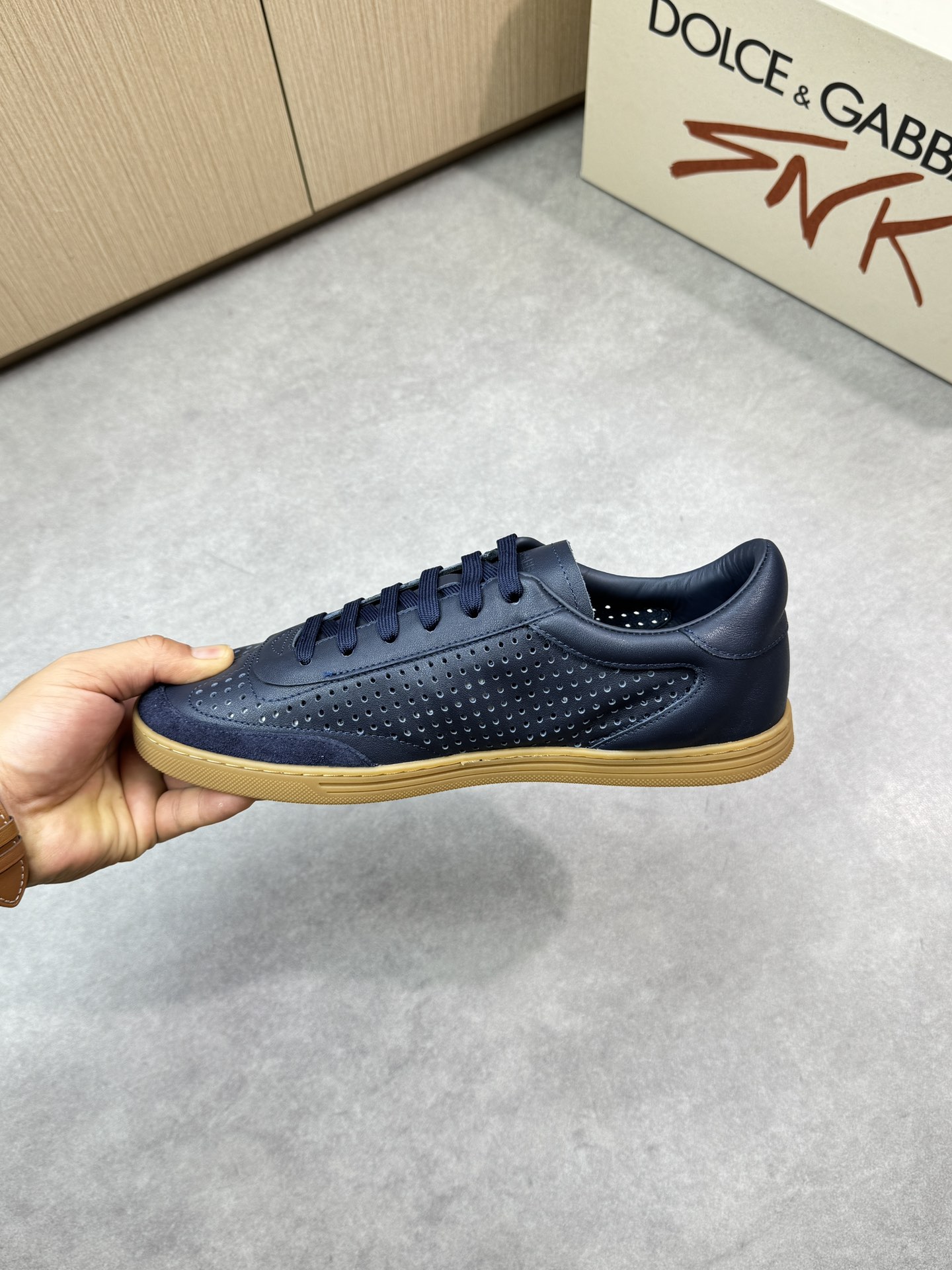 Dolce & Gabbana Leather Sneakers, Premium Calfskin, Perforated Design 6 i1746552028 3757 4