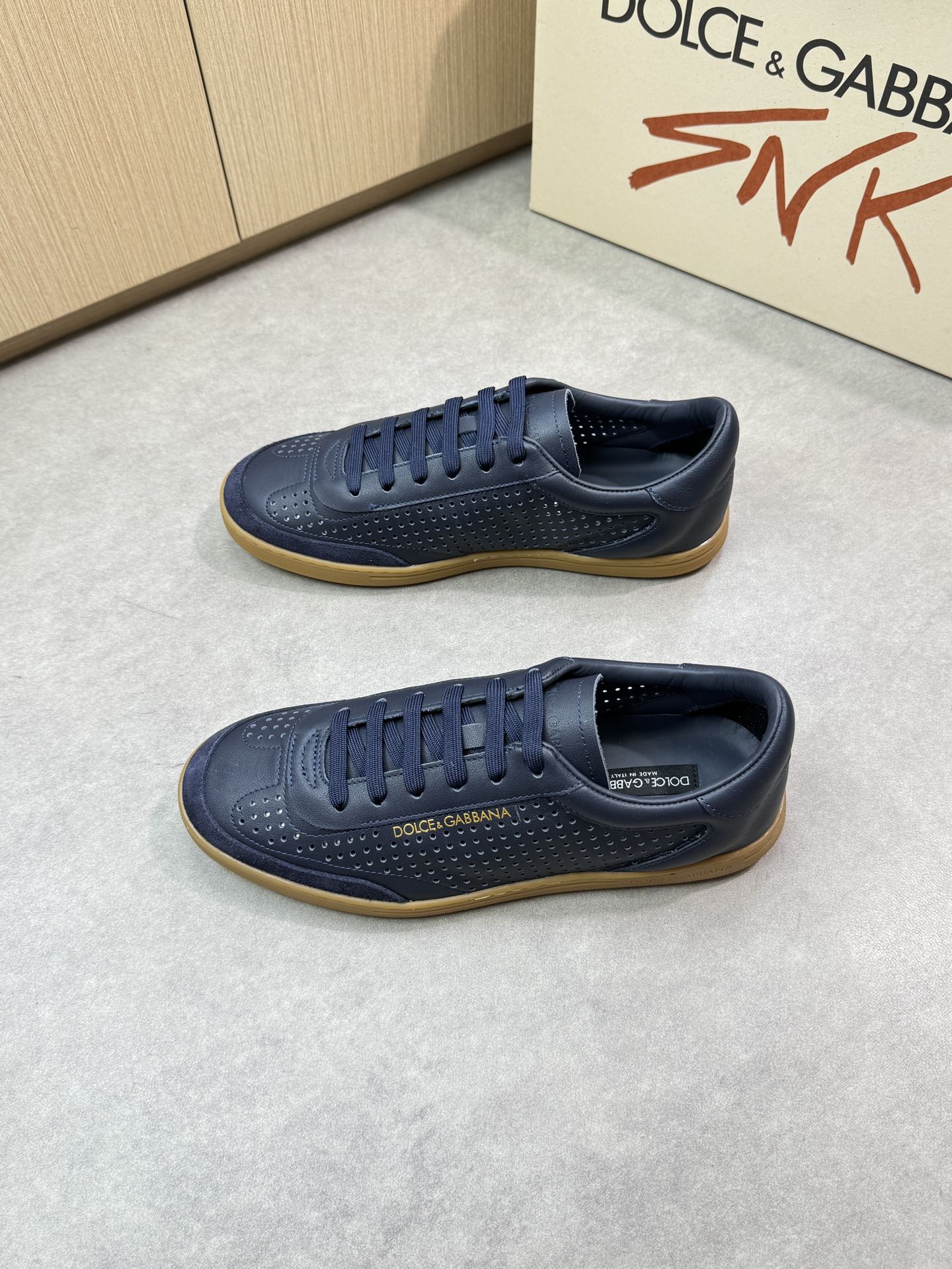 Dolce & Gabbana Leather Sneakers, Premium Calfskin, Perforated Design 4 i1746552028 4184 2