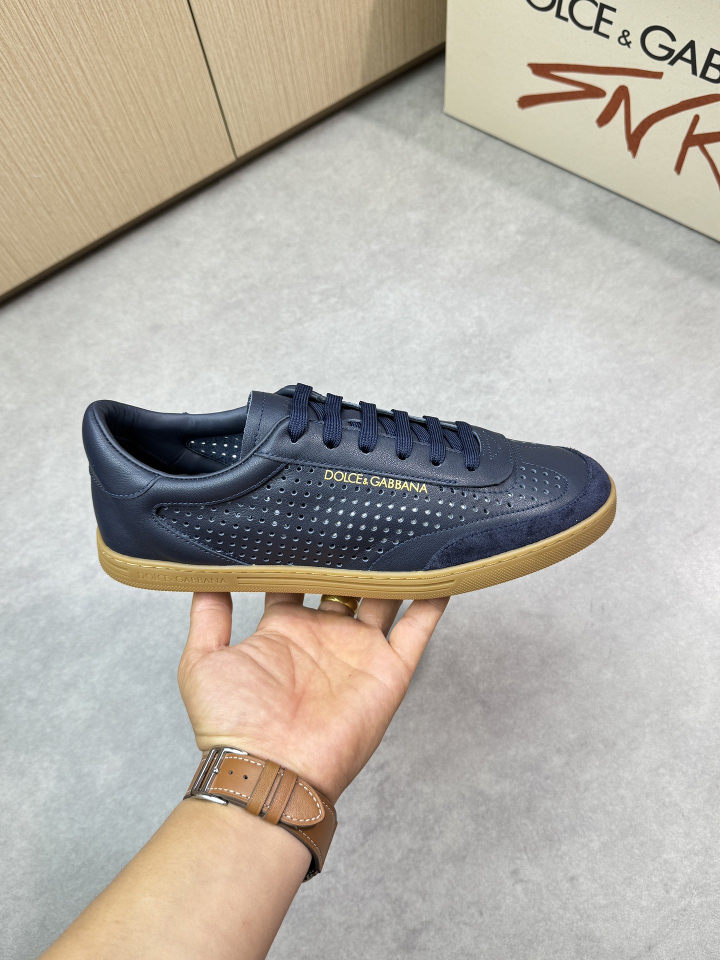 Dolce & Gabbana Leather Sneakers, Premium Calfskin, Perforated Design 5 i1746552028 8865 3
