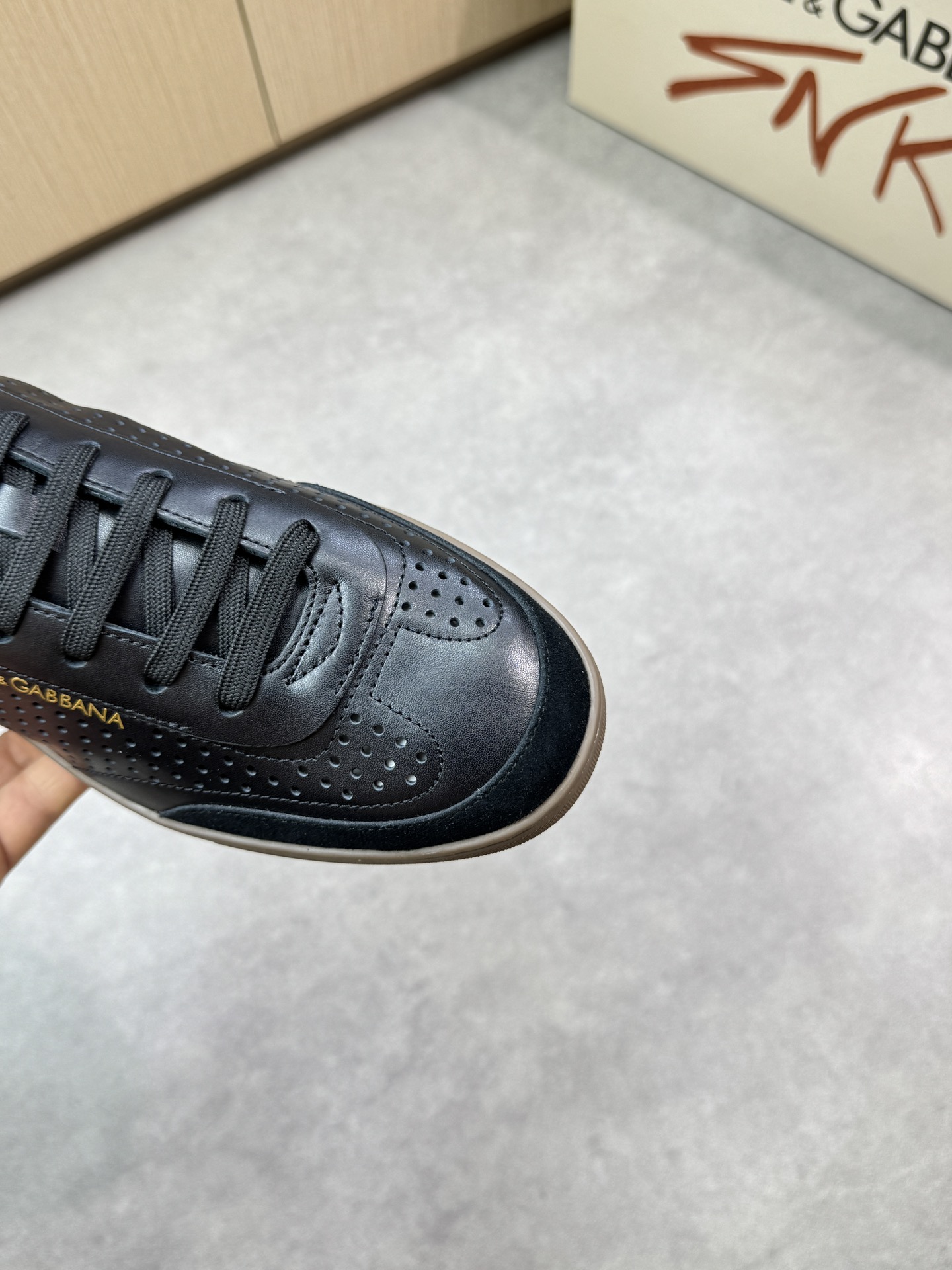 Dolce & Gabbana Men's Leather Perforated Lace Up Sneakers 7 i1746552042 3185 5