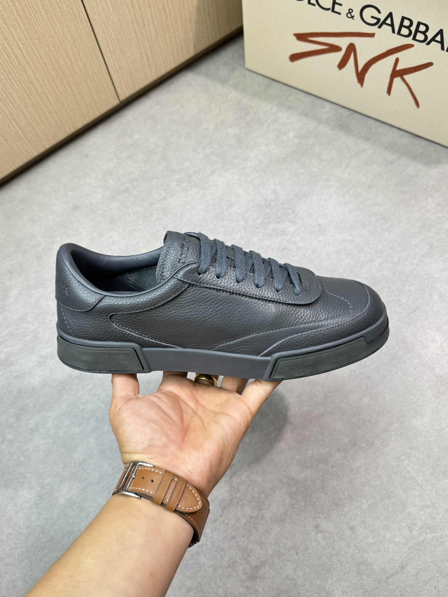Dolce&Gabbana Black Leather Sneakers, Casual Sports Shoes, Premium Quality 5 i1746552685 6017 3