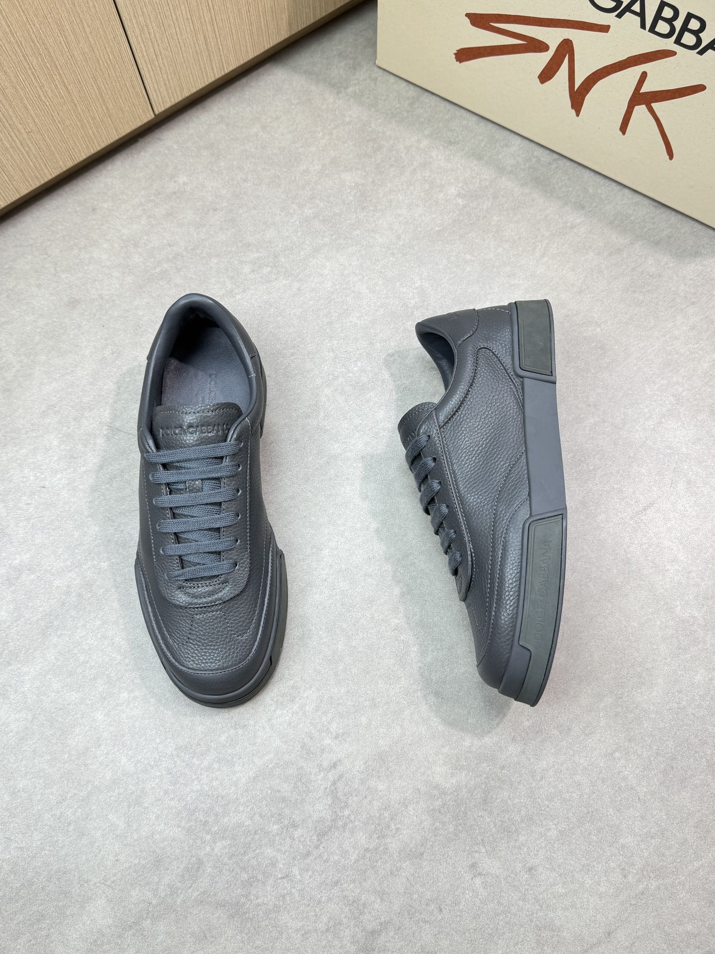 Dolce&Gabbana Black Leather Sneakers, Casual Sports Shoes, Premium Quality 3 i1746552685 7155 1