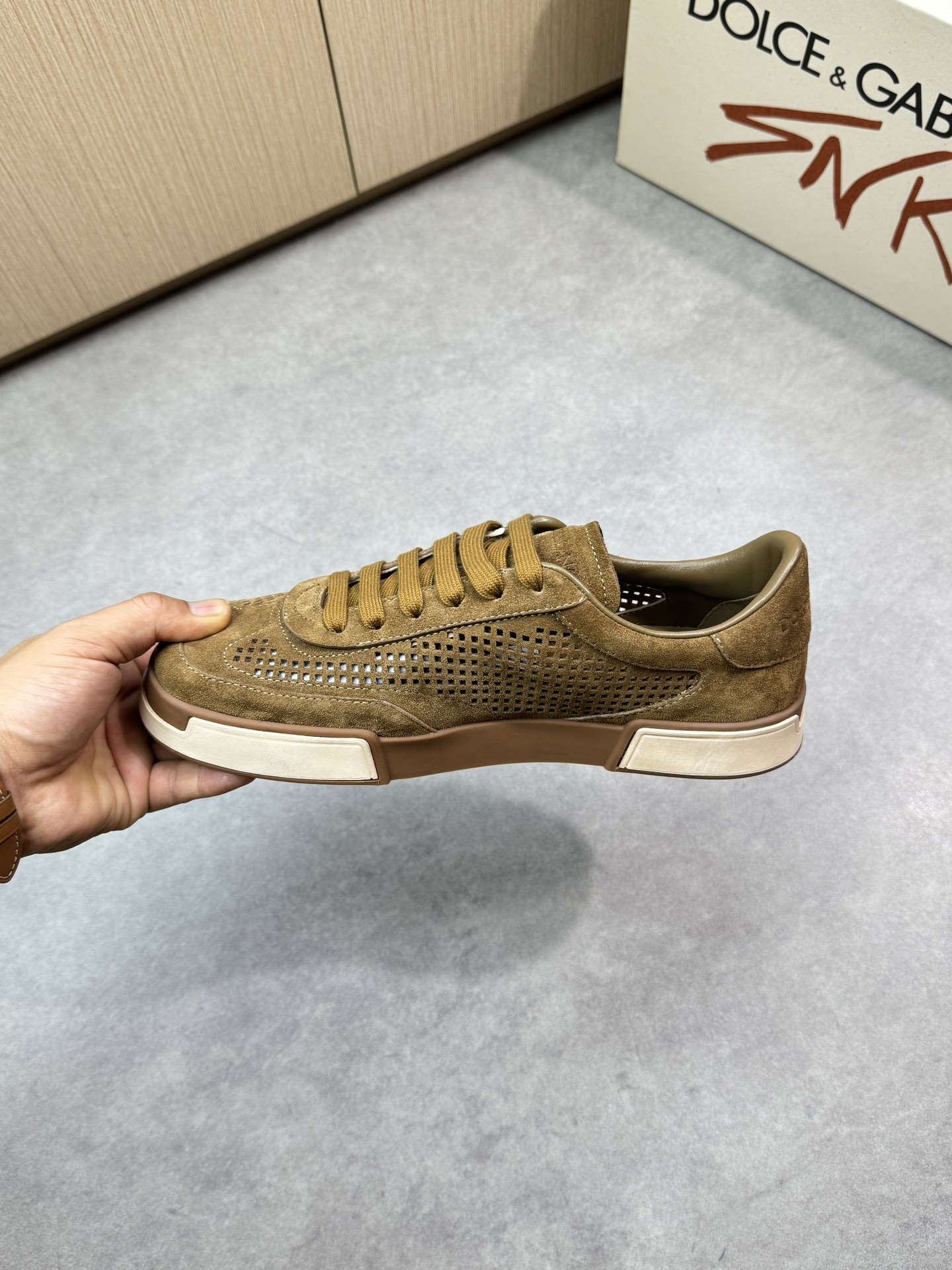 Dolce & Gabbana Men's Suede Leather Sneakers Comfortable Casual Shoes 6 i1746553024 2092 4