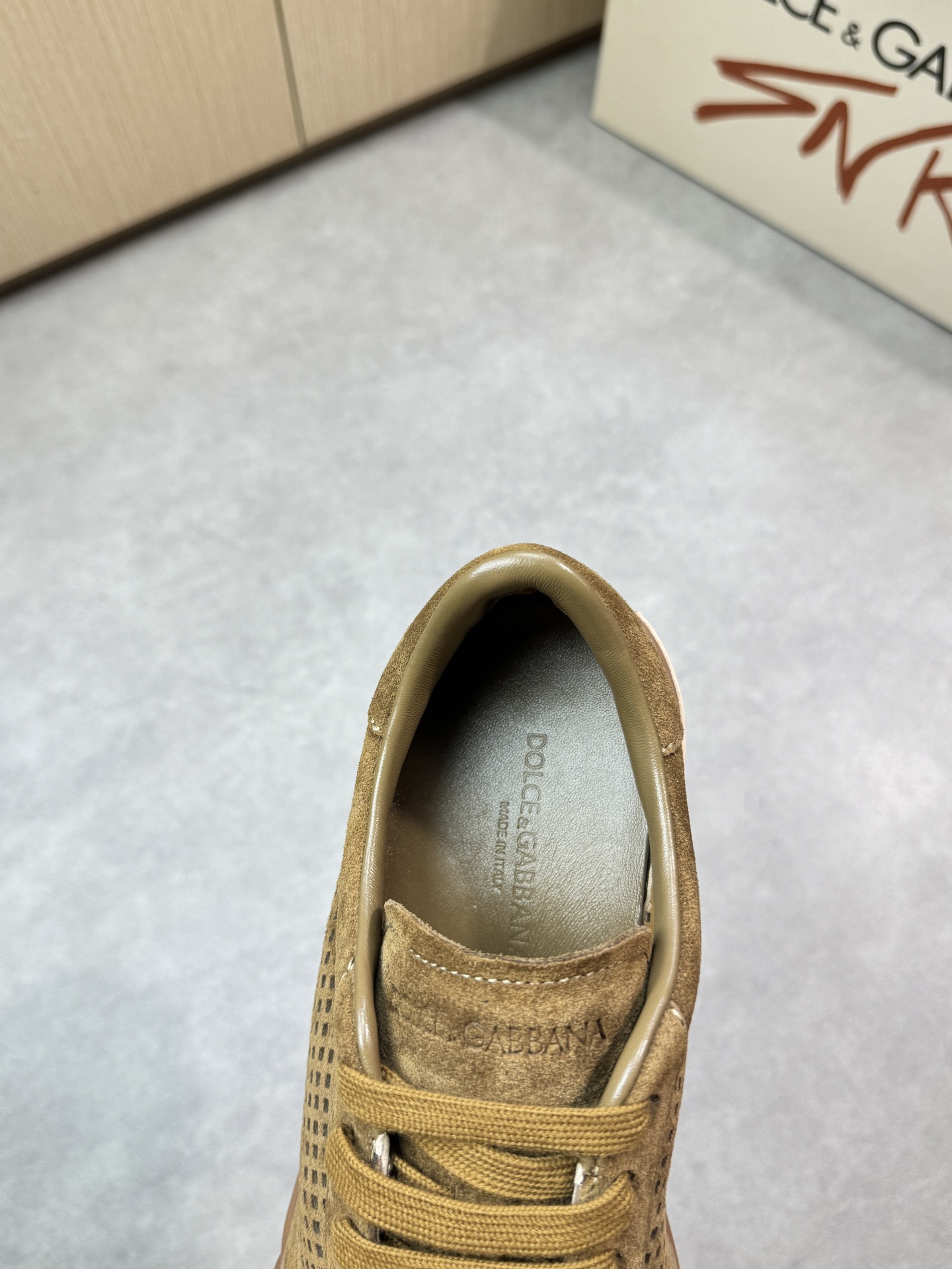 Dolce & Gabbana Men's Suede Leather Sneakers Comfortable Casual Shoes 8 i1746553024 5886 6