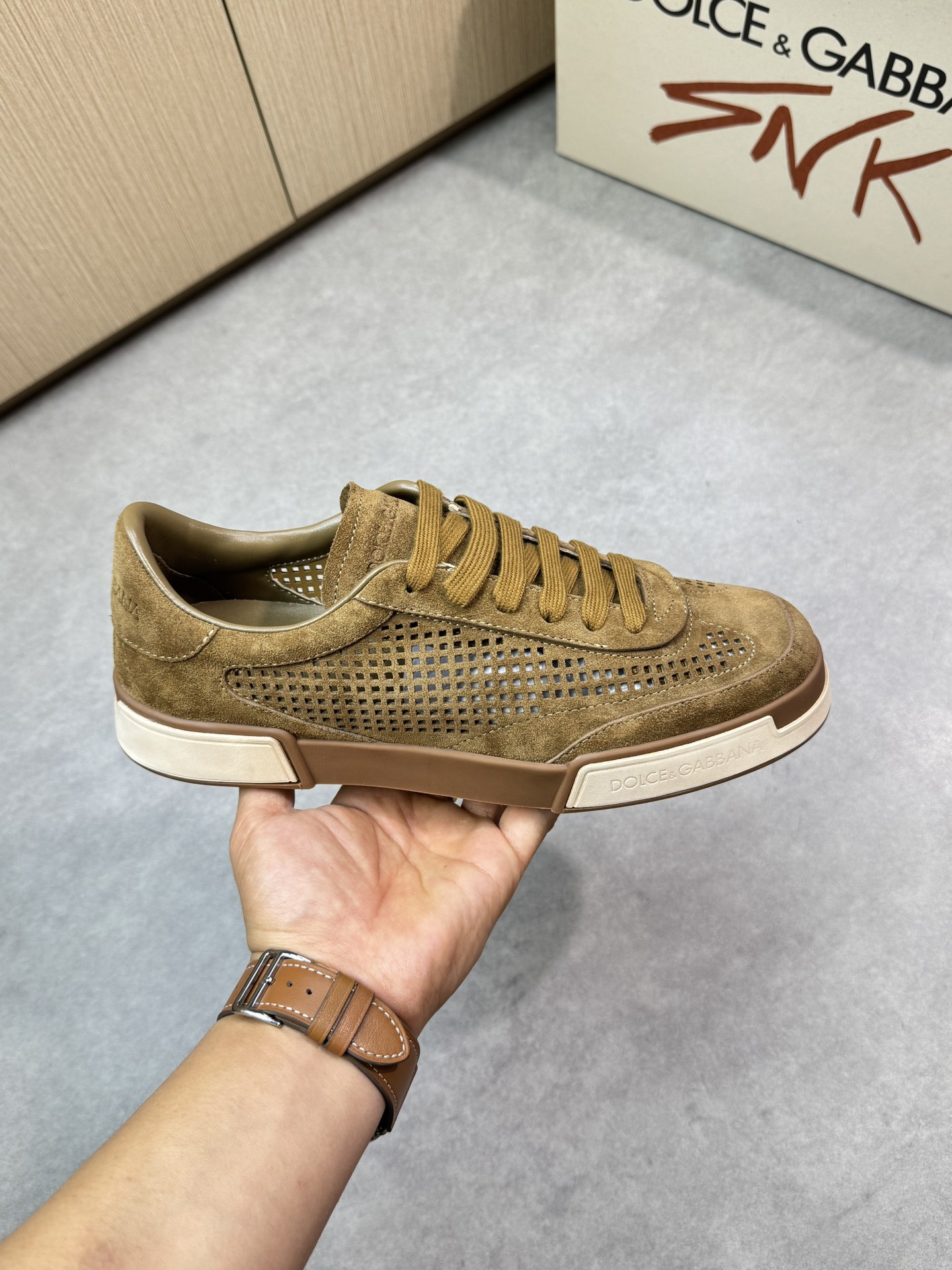 Dolce & Gabbana Men's Suede Leather Sneakers Comfortable Casual Shoes 5 i1746553024 7634 3