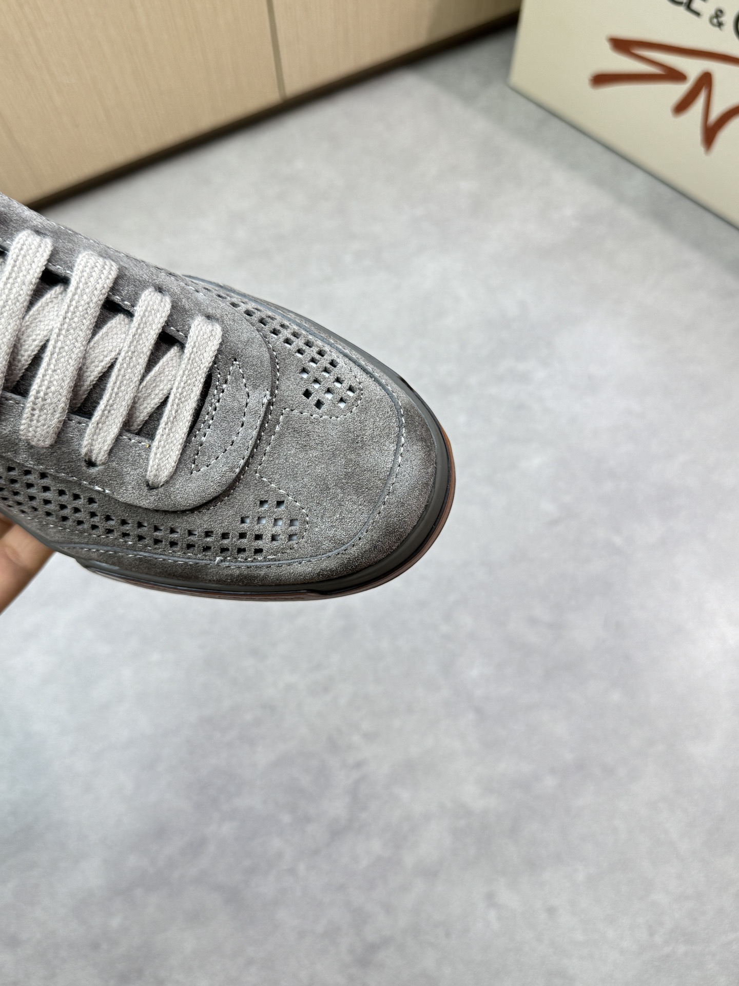 Dolce&Gabbana Men's Suede Leather Perforated Sneakers - Casual Style 7 i1746553086 2781 5
