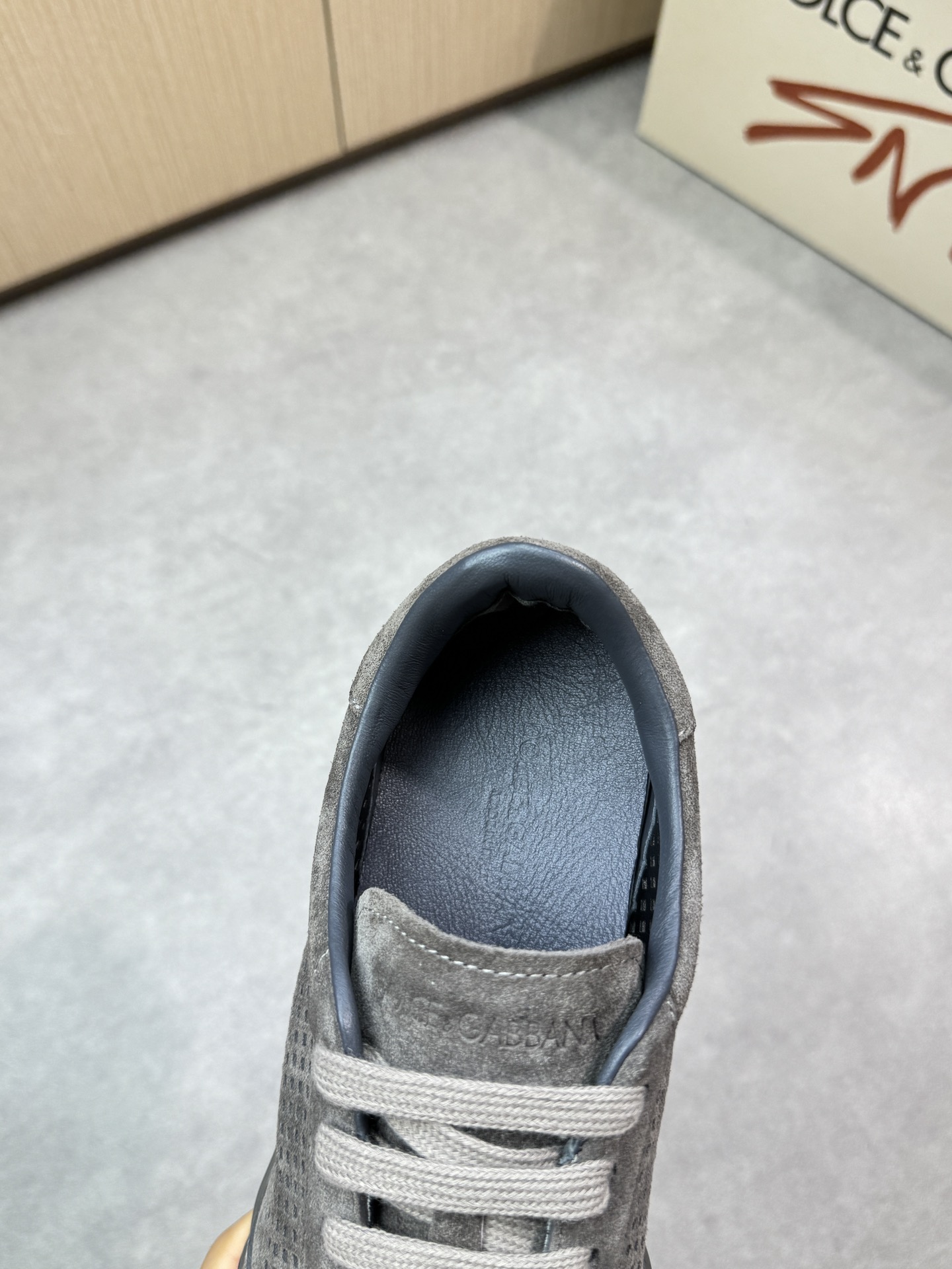 Dolce&Gabbana Men's Suede Leather Perforated Sneakers - Casual Style 8 i1746553086 3752 6