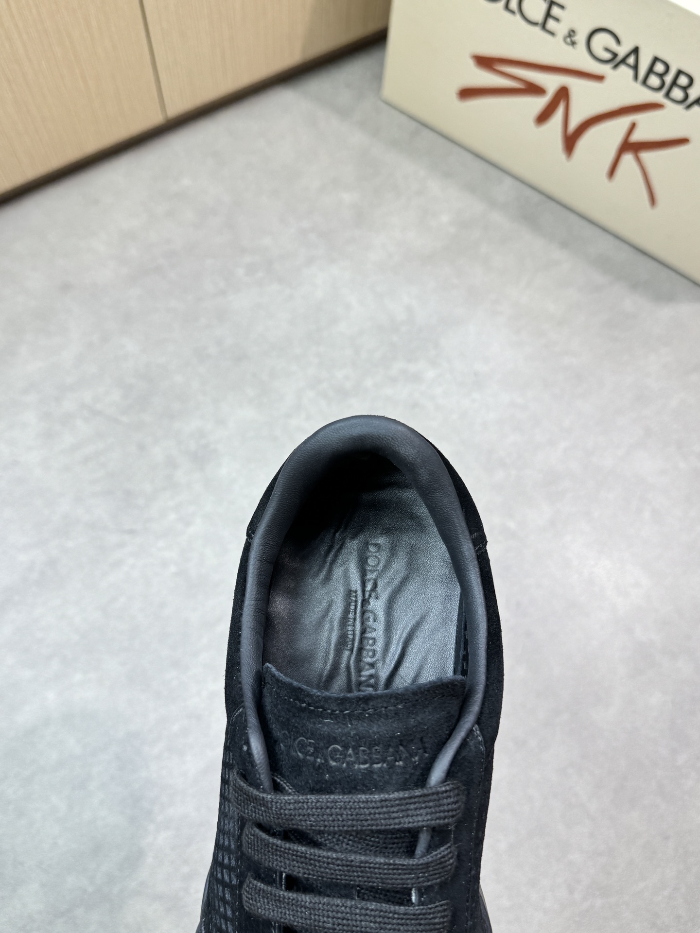 Dolce & Gabbana Black Suede Leather Perforated Sneaker, Size 39-44 8 i1746553099 2429 6