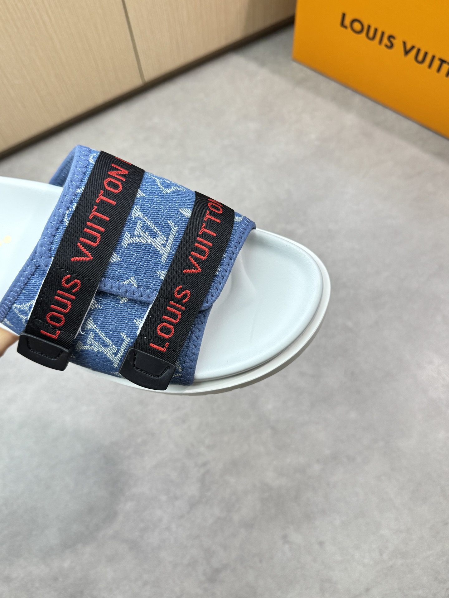 Louis Vuitton Sandal Blue Logo, Premium Quality, Comfortable and Stylish 7 i1746636620 2408 5