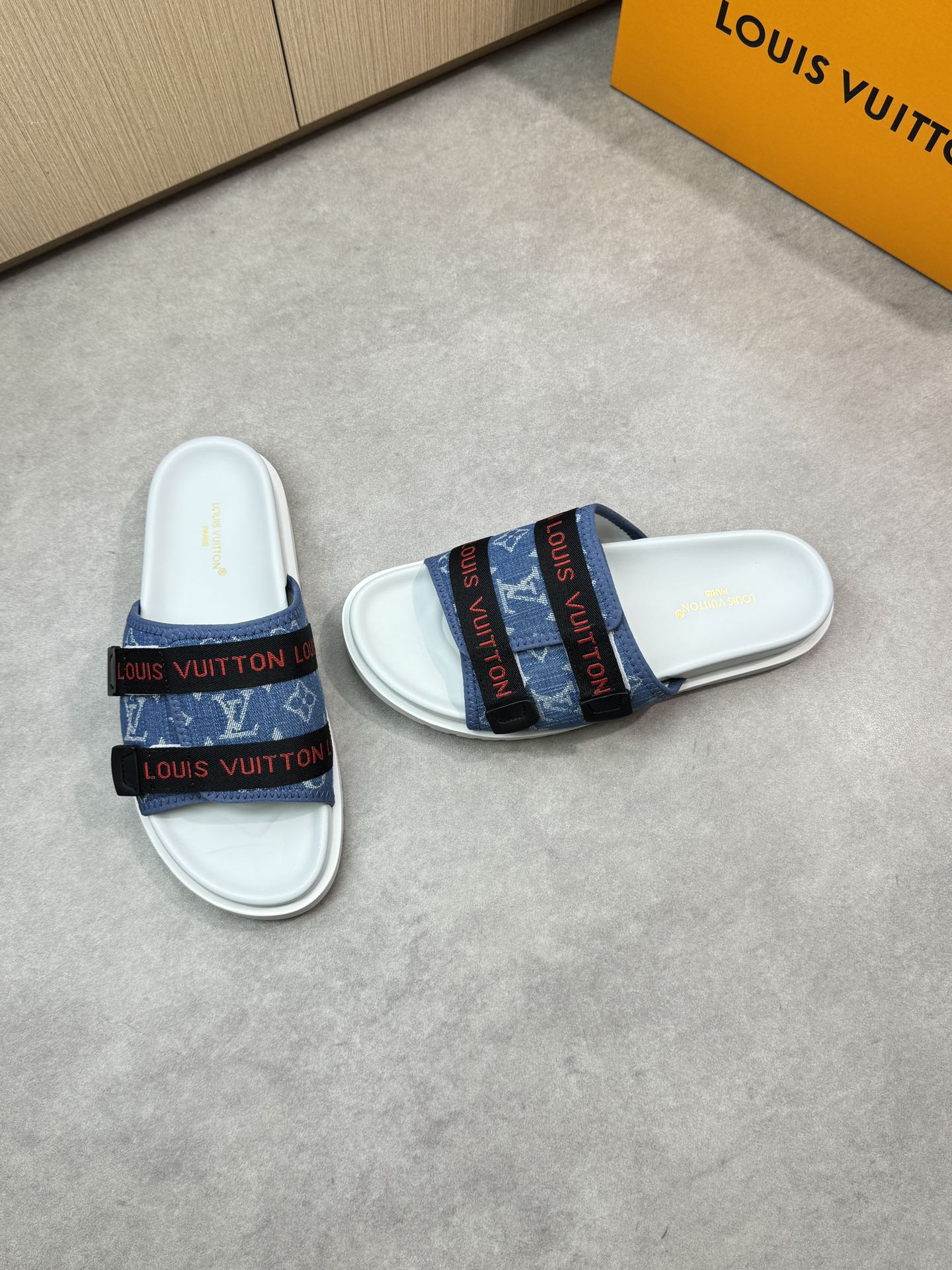 Louis Vuitton Sandal Blue Logo, Premium Quality, Comfortable and Stylish 3 i1746636620 857 1